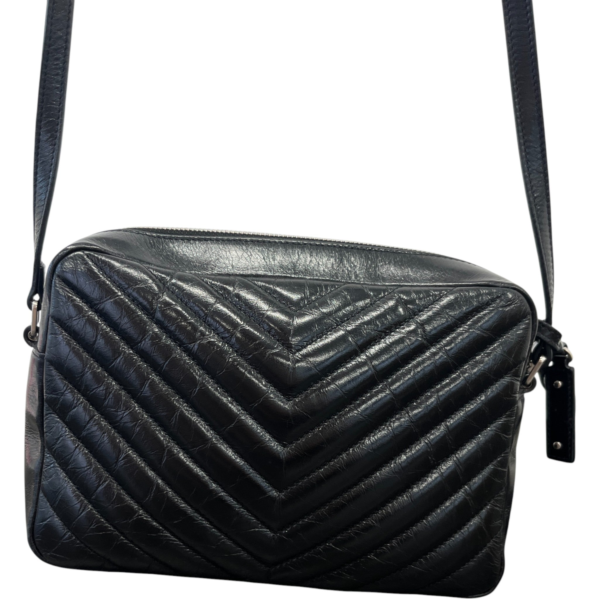 Women's Lou Matelasse Camera Handbag Black
