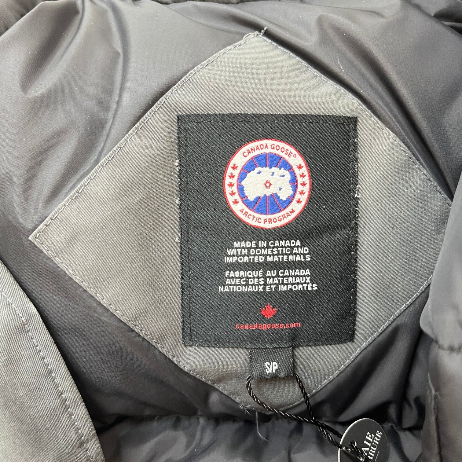 Men's Chilliwack Bomber Down Jacket Grey Size S