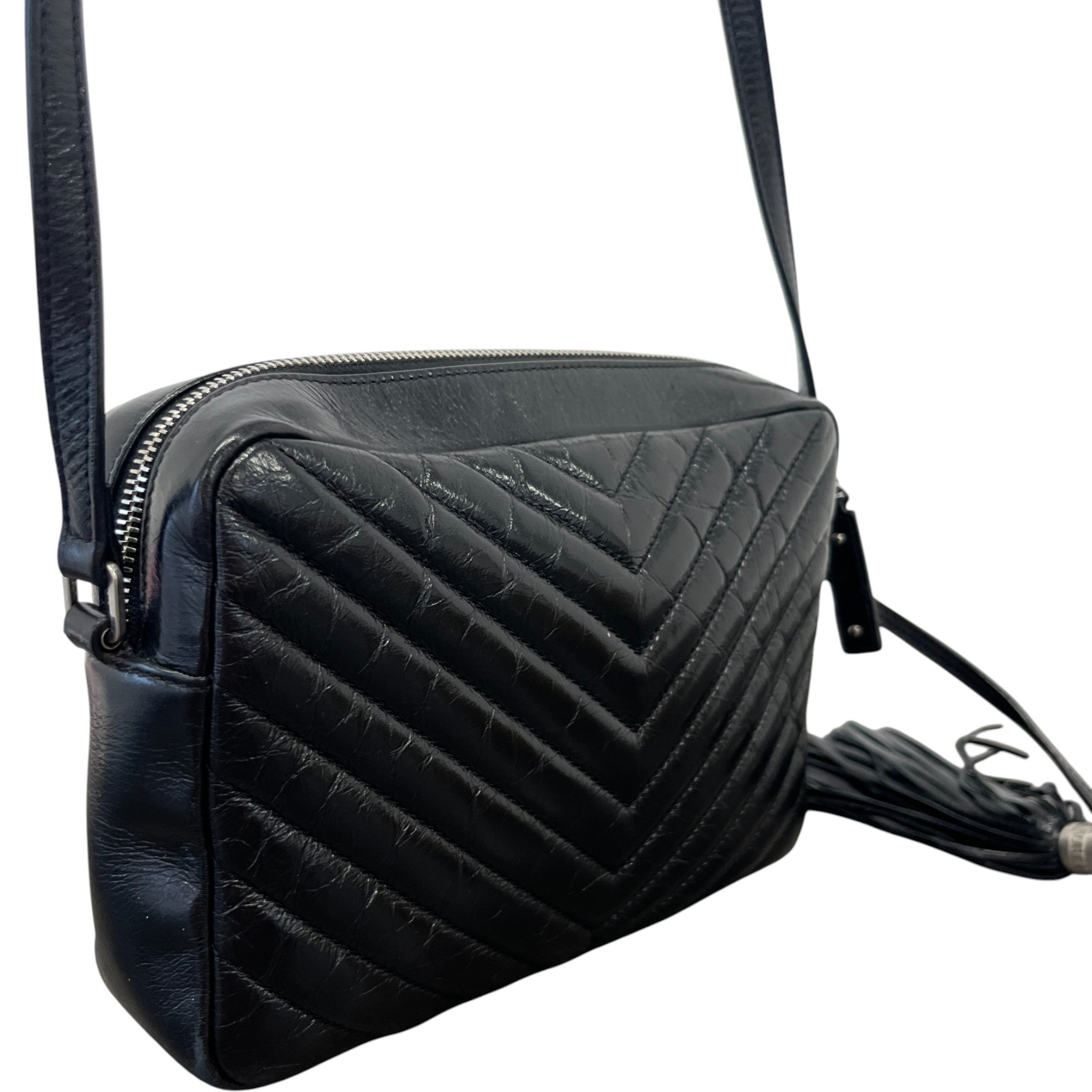 Women's Lou Matelasse Camera Handbag Black