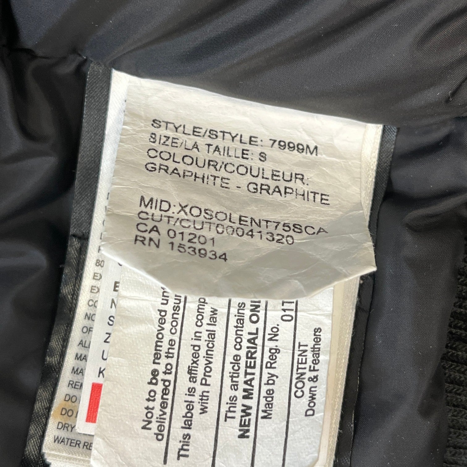 Men's Chilliwack Bomber Down Jacket Grey Size S