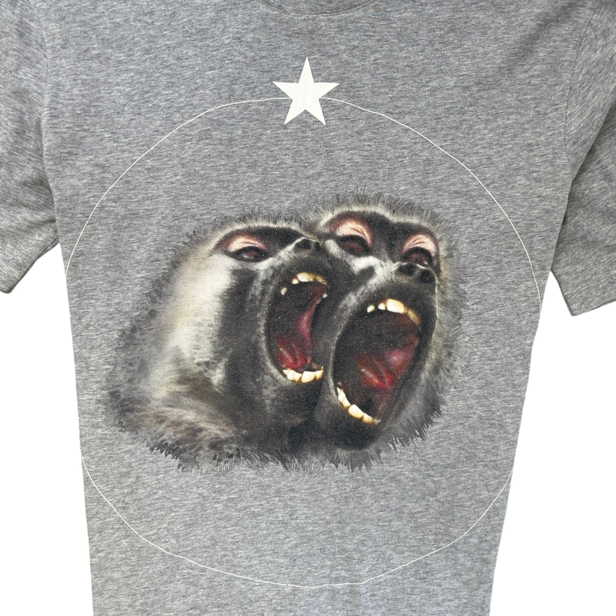 Men's Monkey Brothers Print T-Shirt Grey Size S