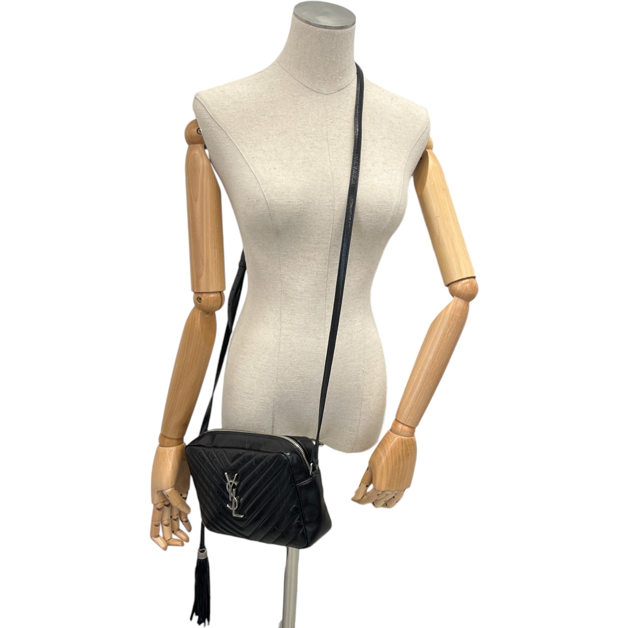 Women's Lou Matelasse Camera Handbag Black