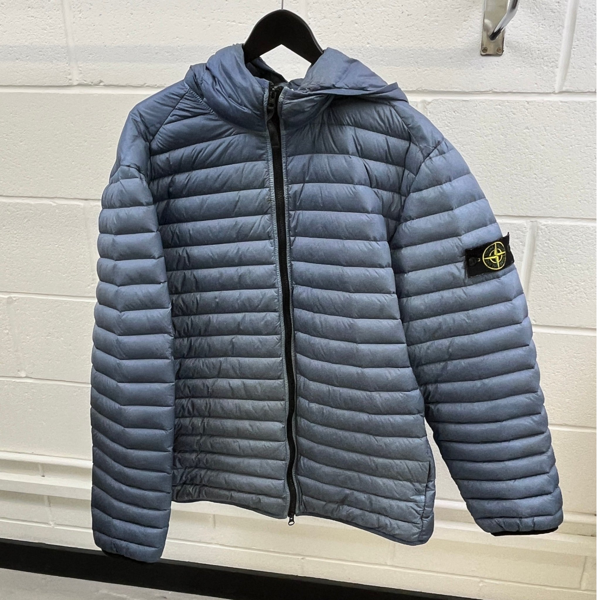 Men's Loom Woven Chambers Down Jacket Blue Size XXL