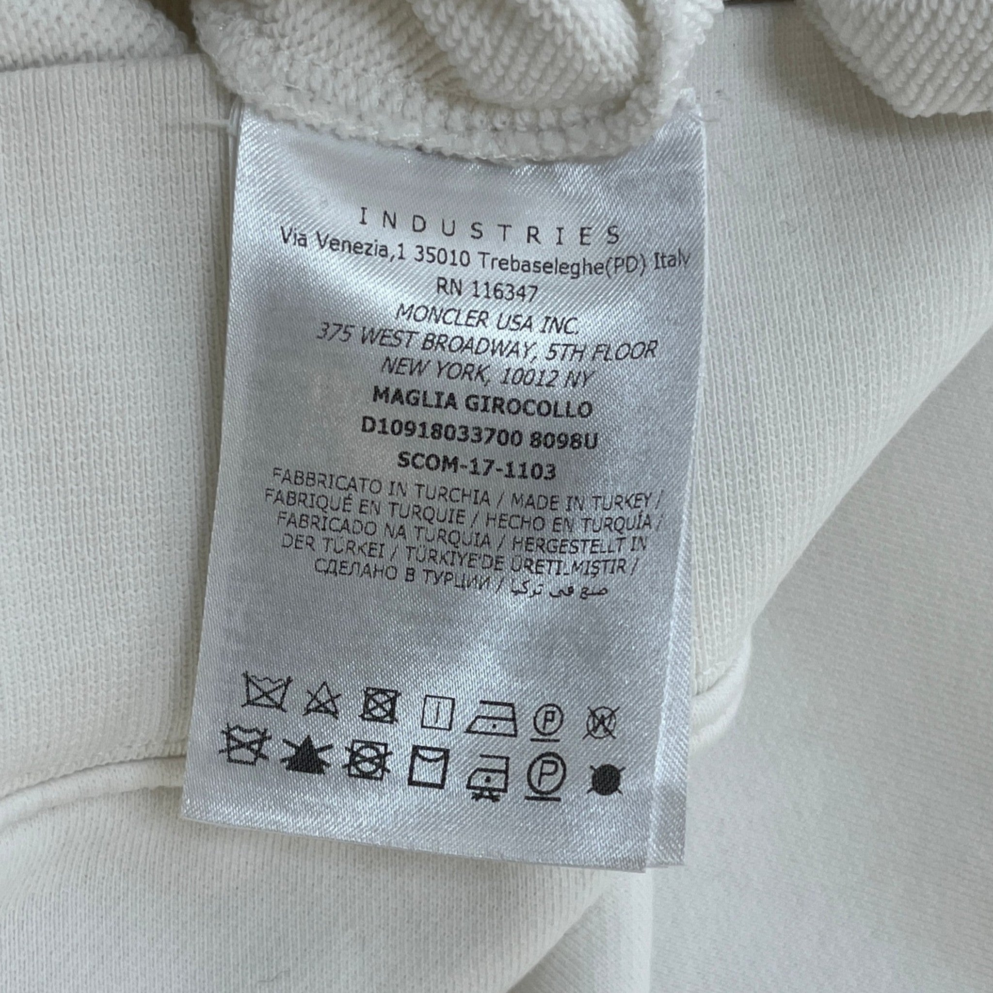 Men's Maglia Sweatshirt White Size XXL