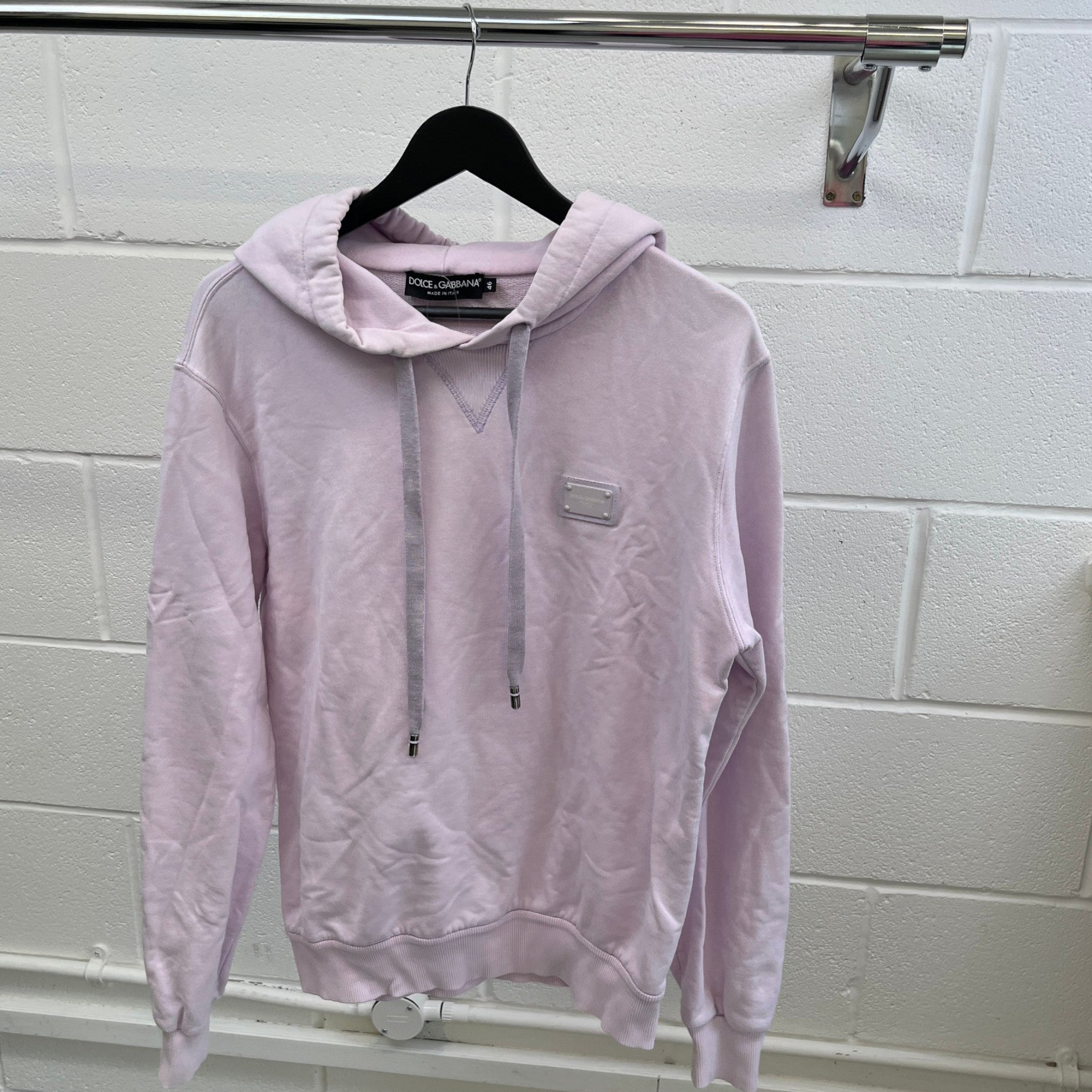 Men's Logo Print Hoodie Purple Size IT 46 / UK S