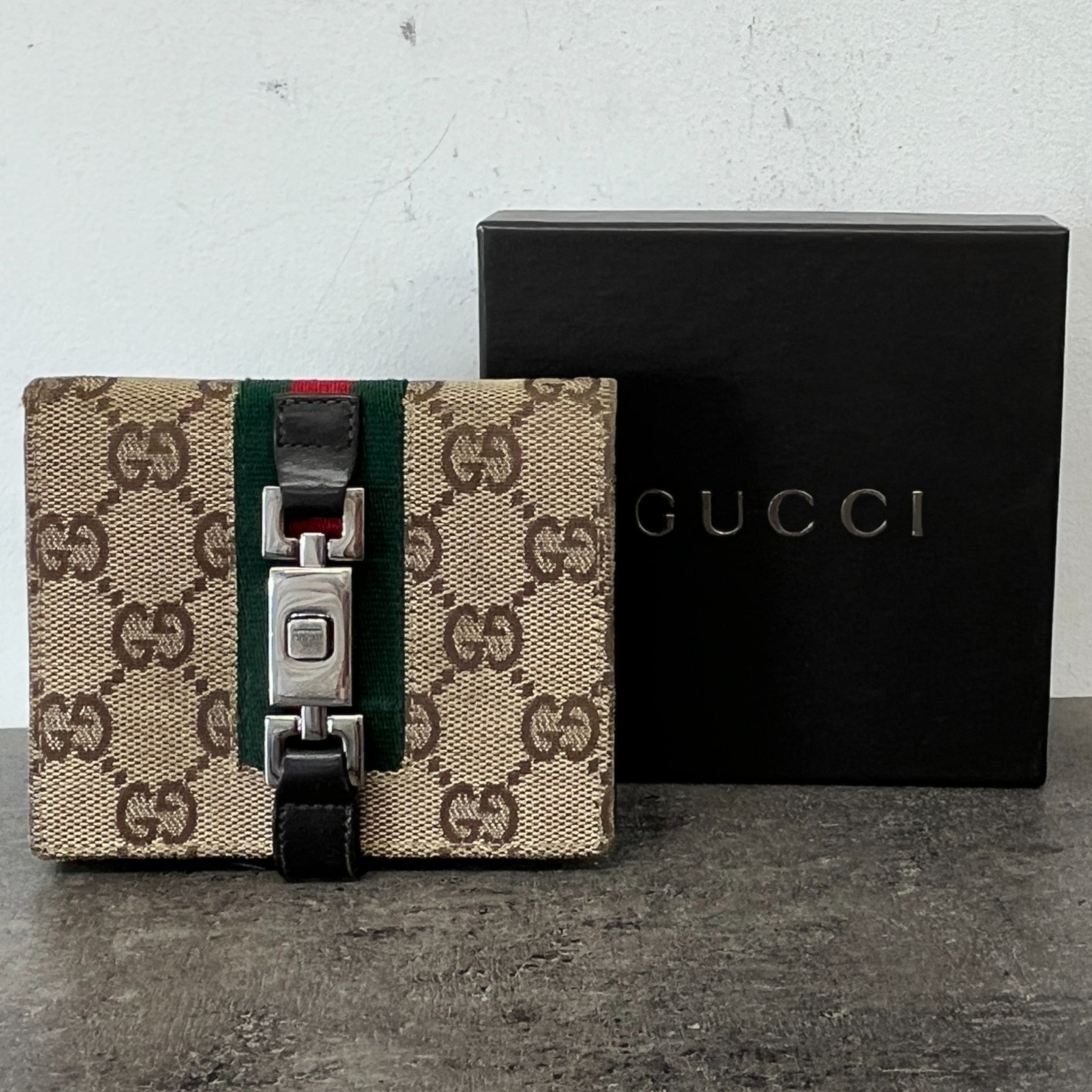 Women's Gg Canvas Web Stripe Purse Brown