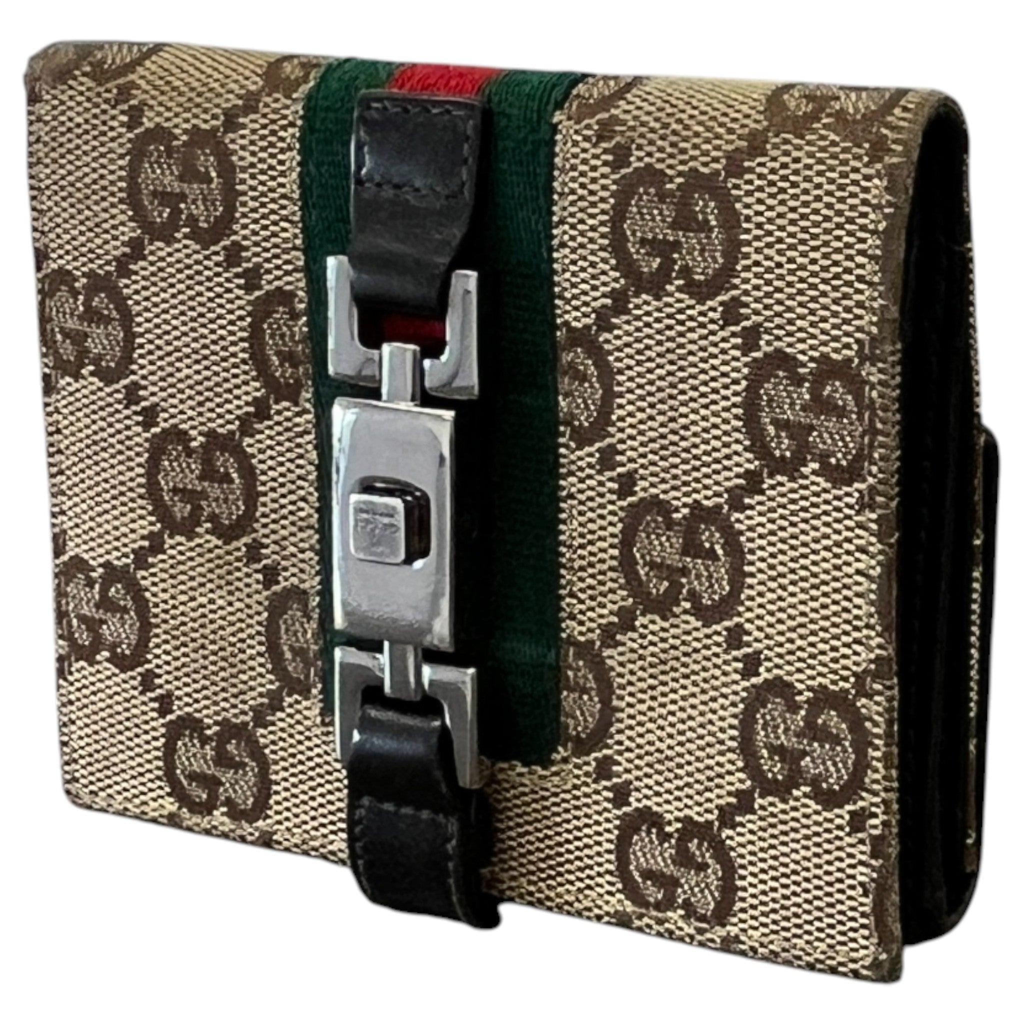 Women's Gg Canvas Web Stripe Purse Brown