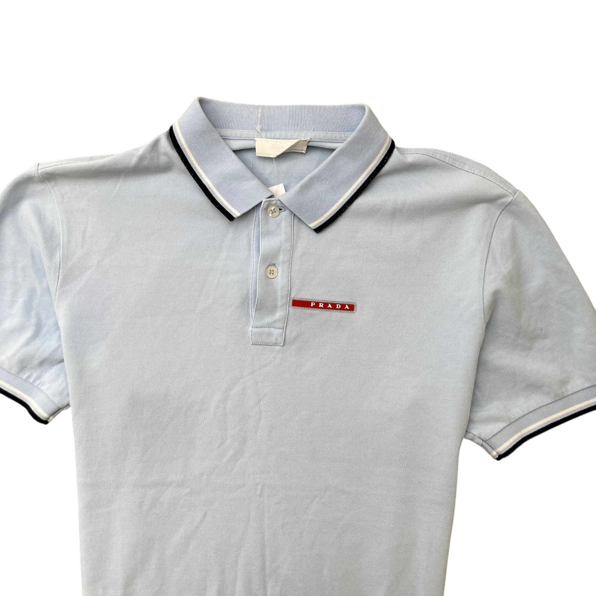 Men's Linear Rosa Polo Shirt Blue Size XL