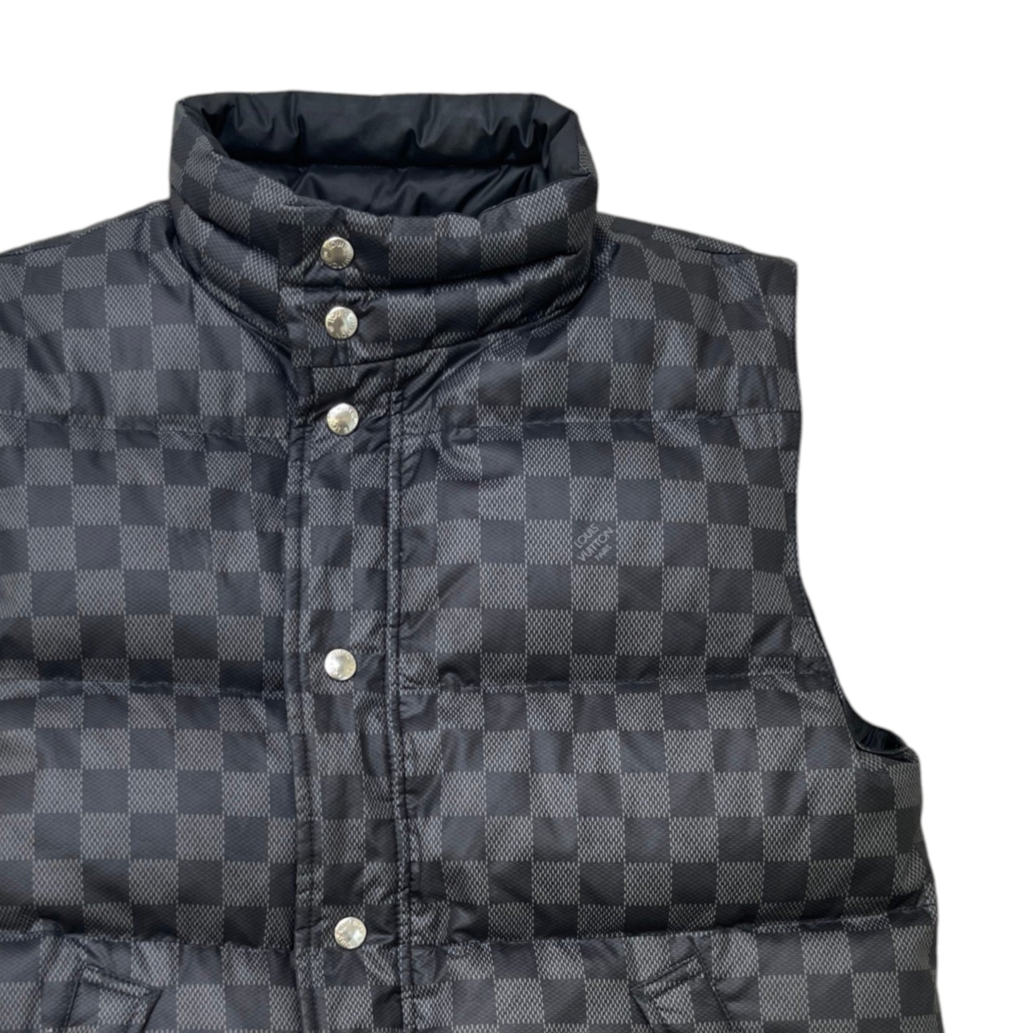 Men's Damier Graphite Boys Age 6 Reversible Gilet Black Size XXS