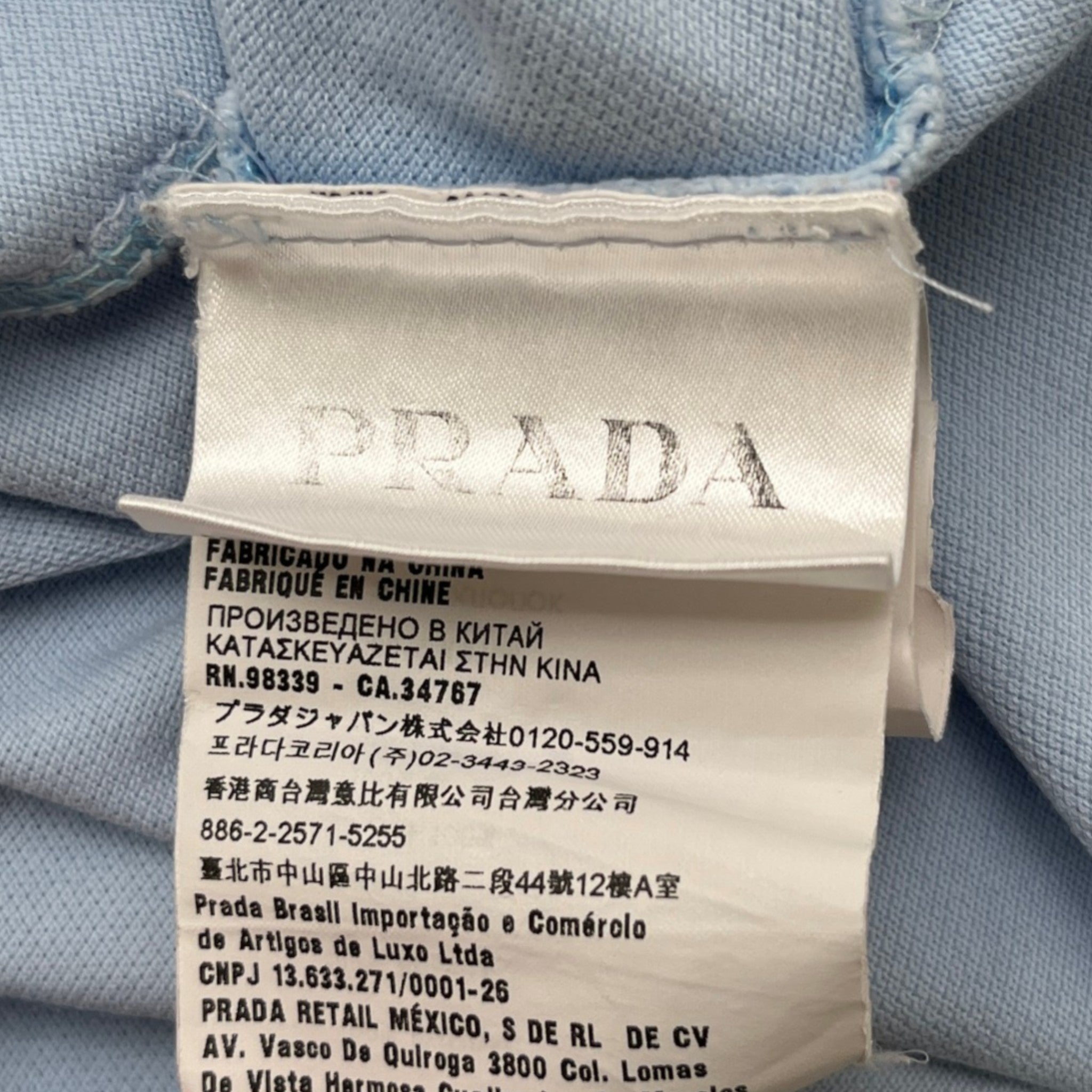 Men's Linear Rosa Polo Shirt Blue Size XL