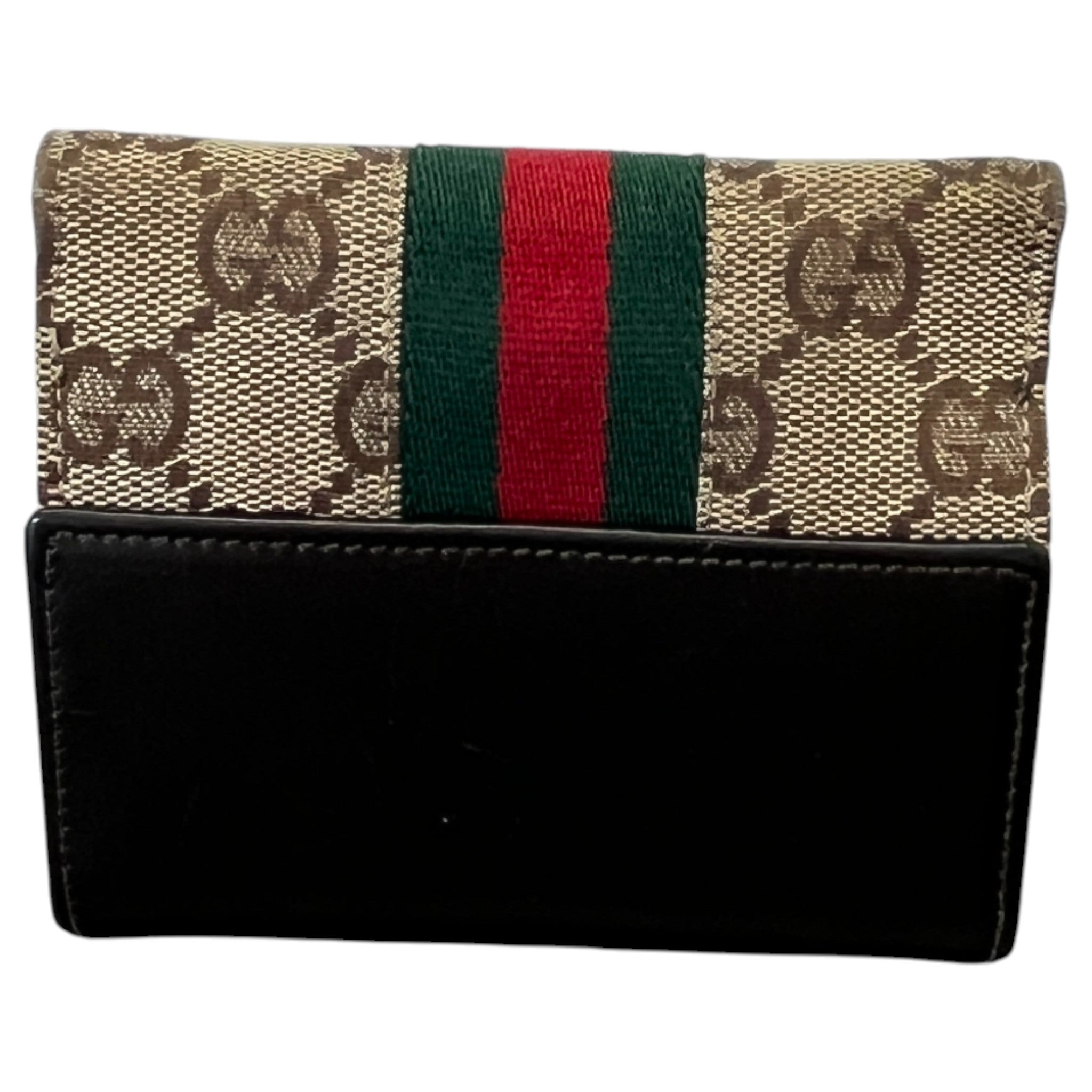 Women's Gg Canvas Web Stripe Purse Brown