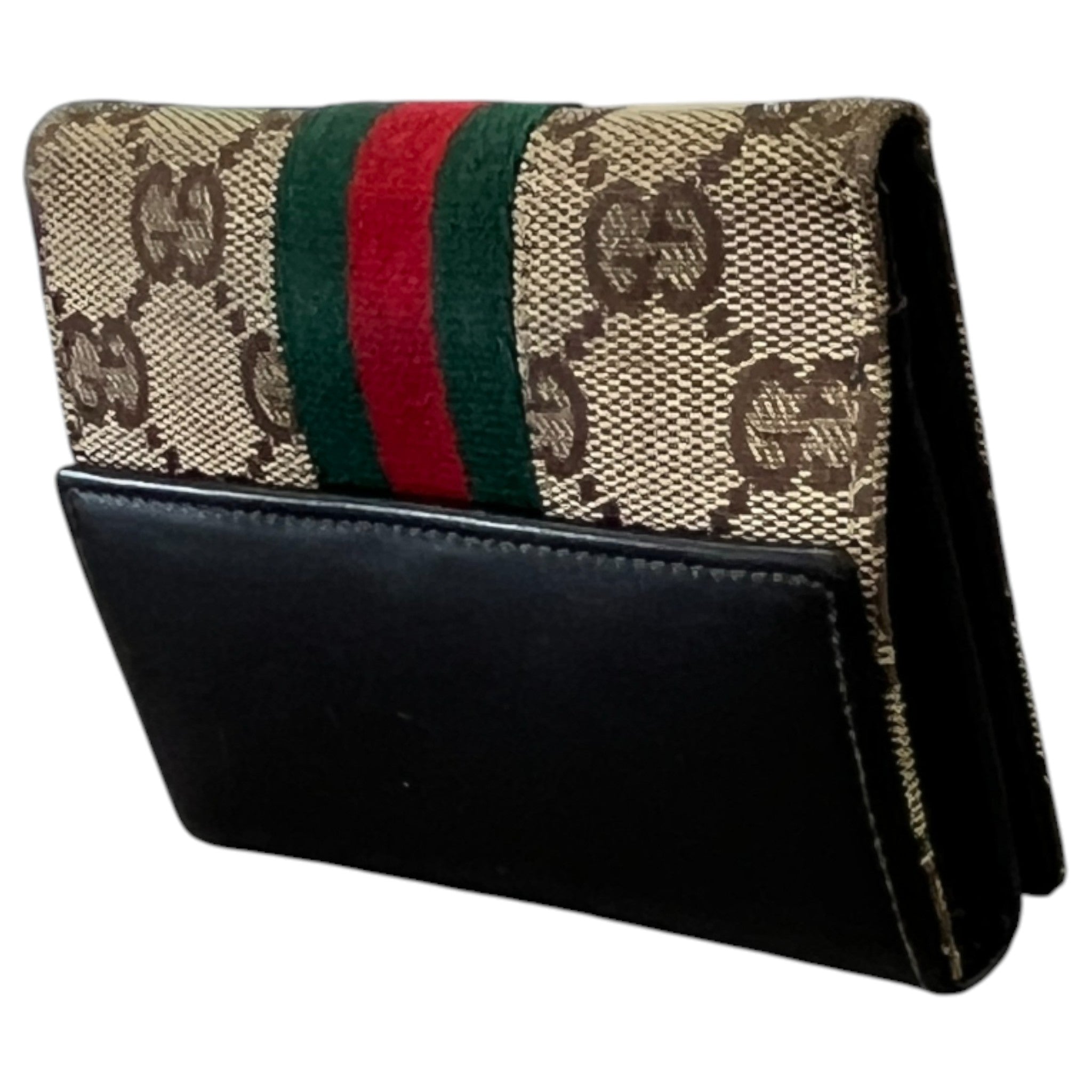 Women's Gg Canvas Web Stripe Purse Brown