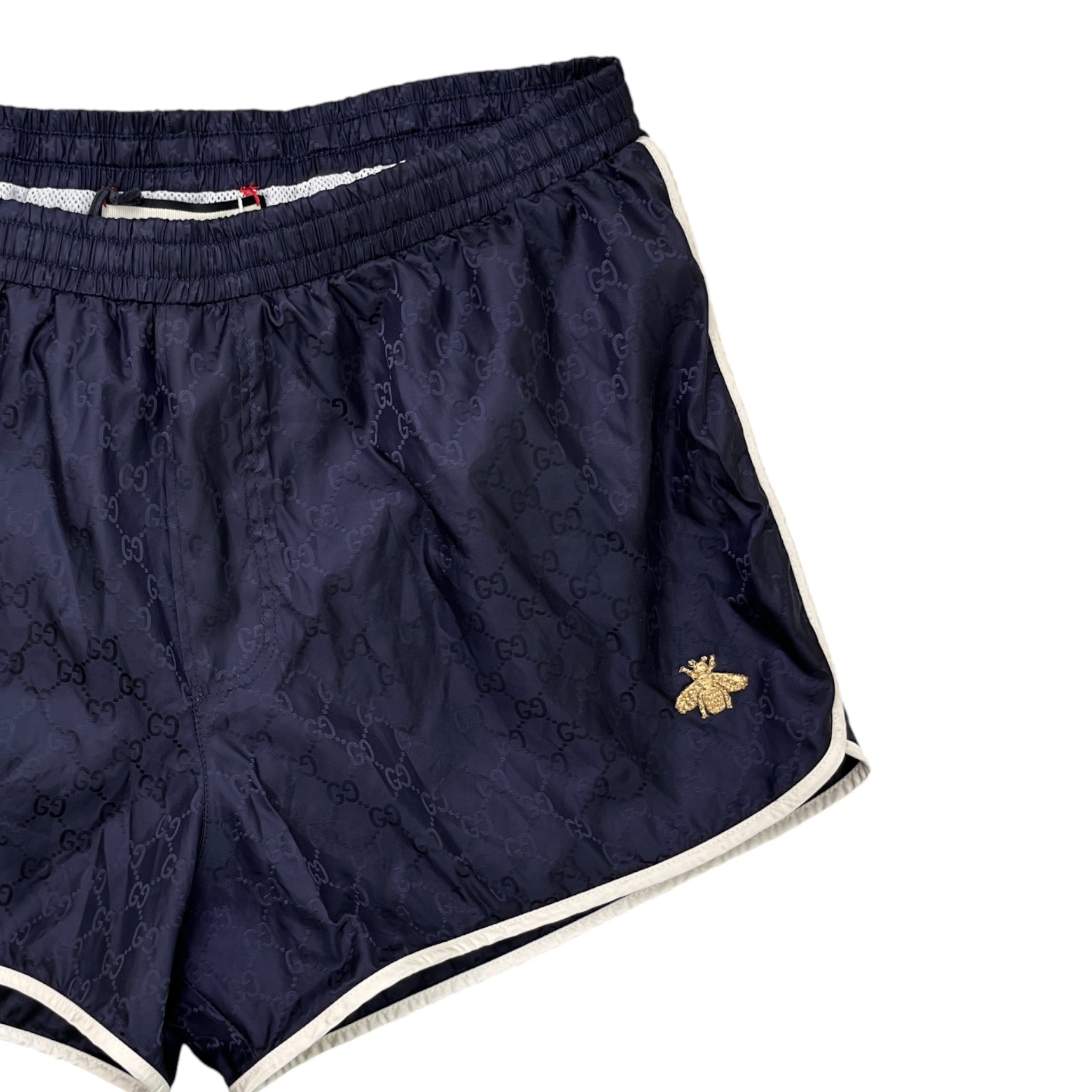 Men's Gg Monogram Swim Shorts Blue Size W30 / IT 46