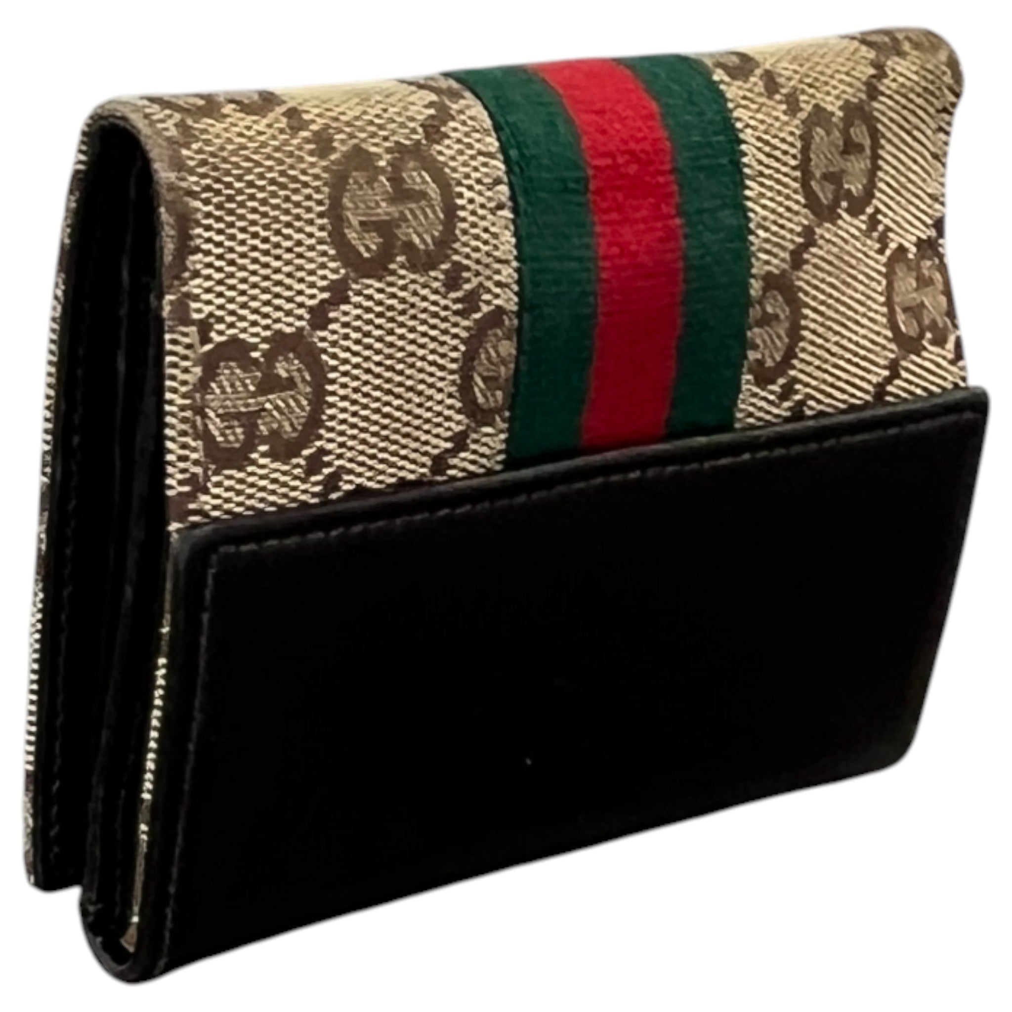 Women's Gg Canvas Web Stripe Purse Brown