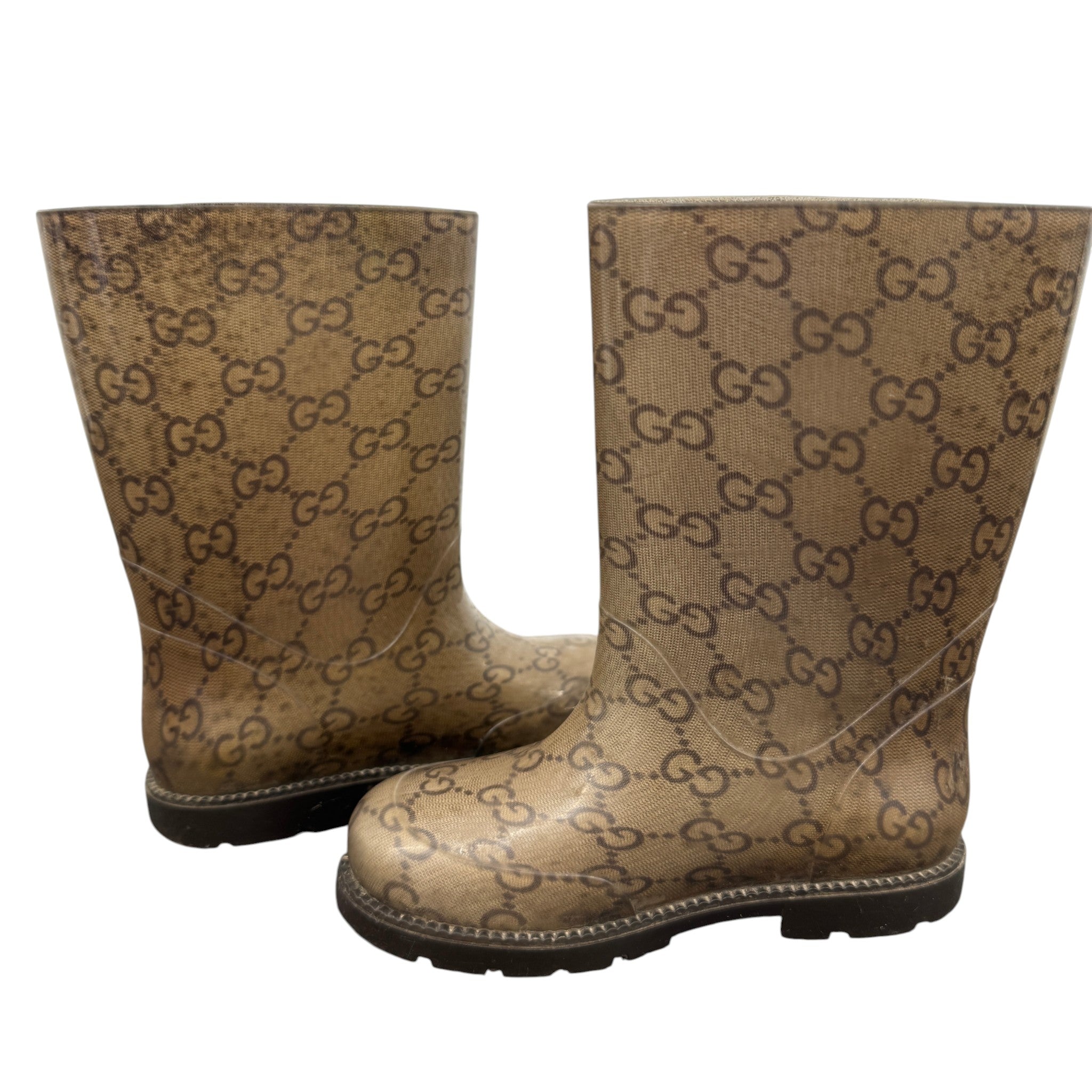 Women's Gg Supreme Kids Size 25 Wellies Beige Size EU 34 / UK 1