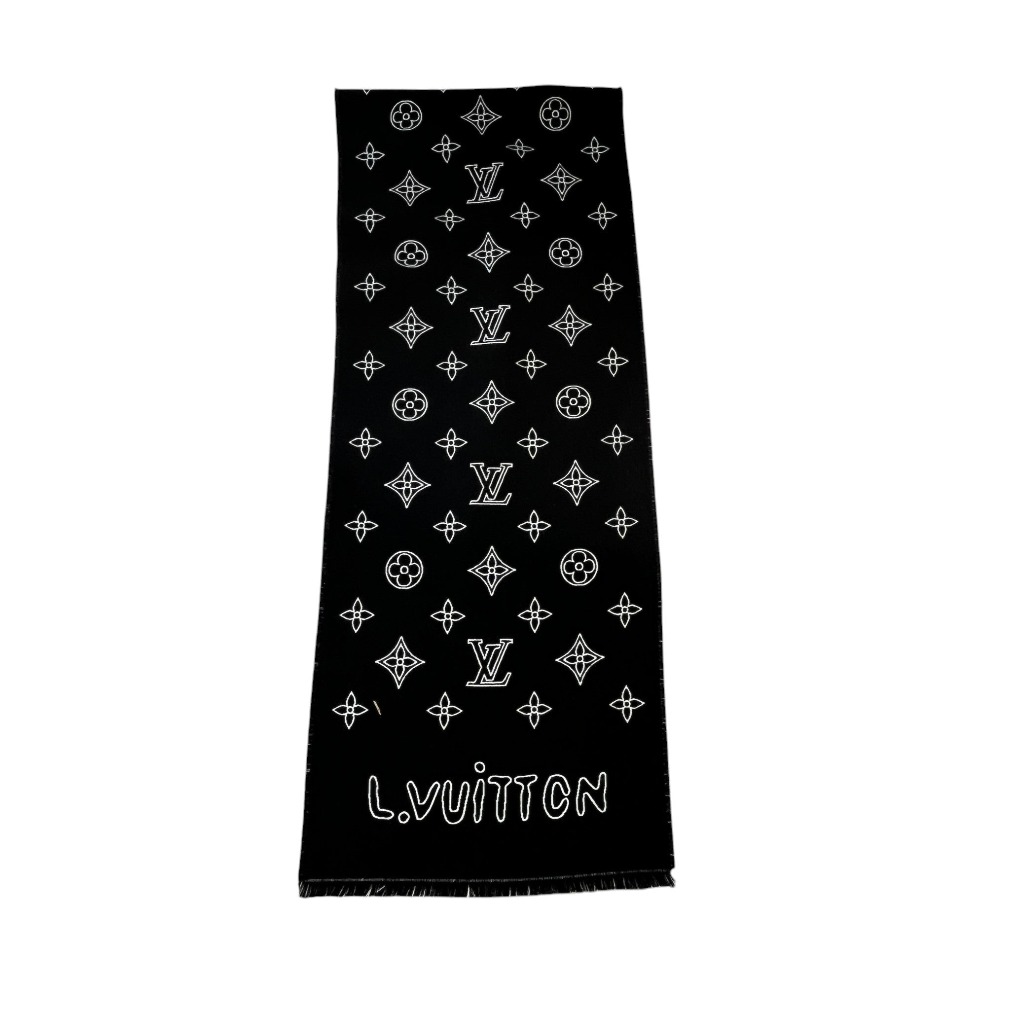 Men's Monogram Blast Scarf Black