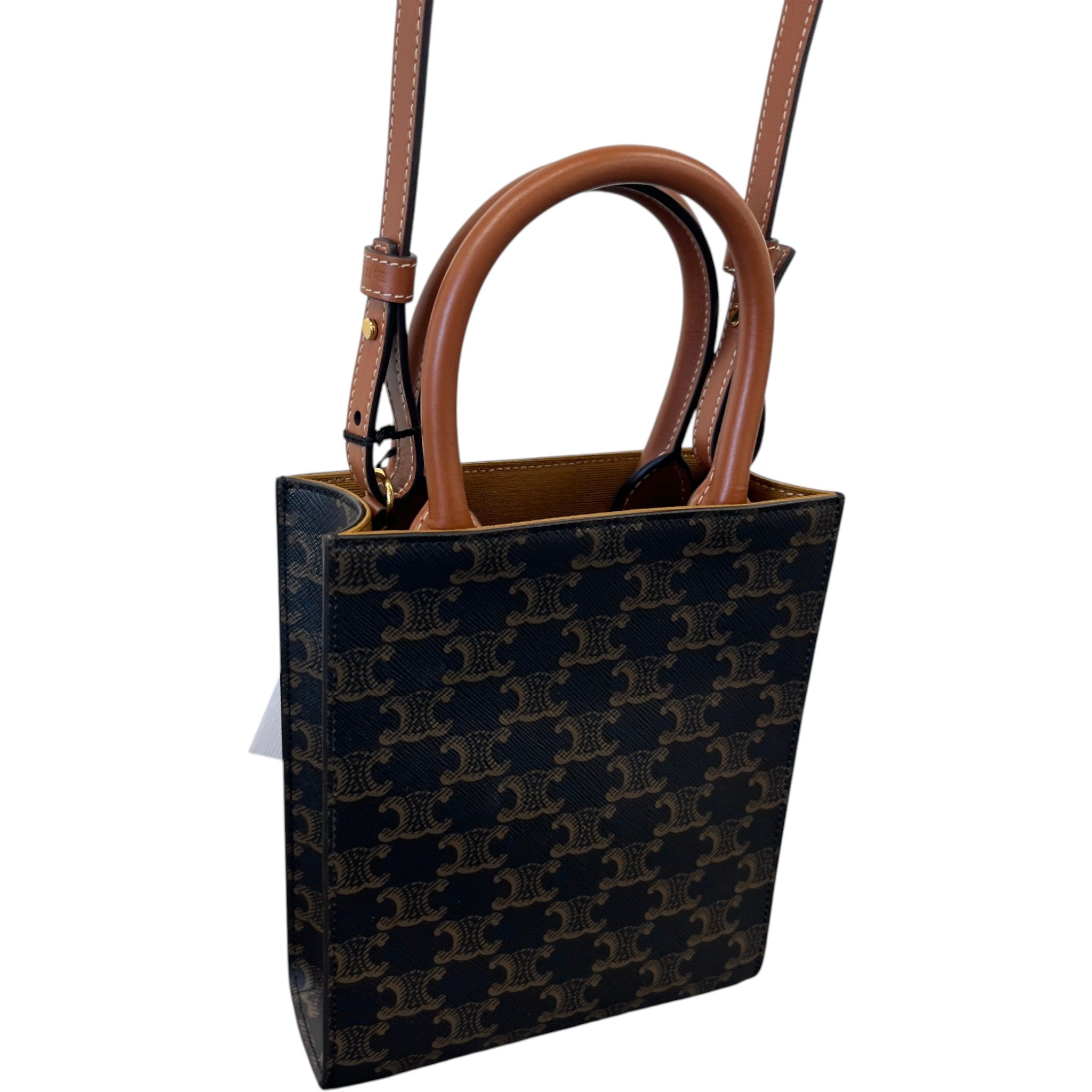 Women's Mini Vertical Cabas Bag Brown