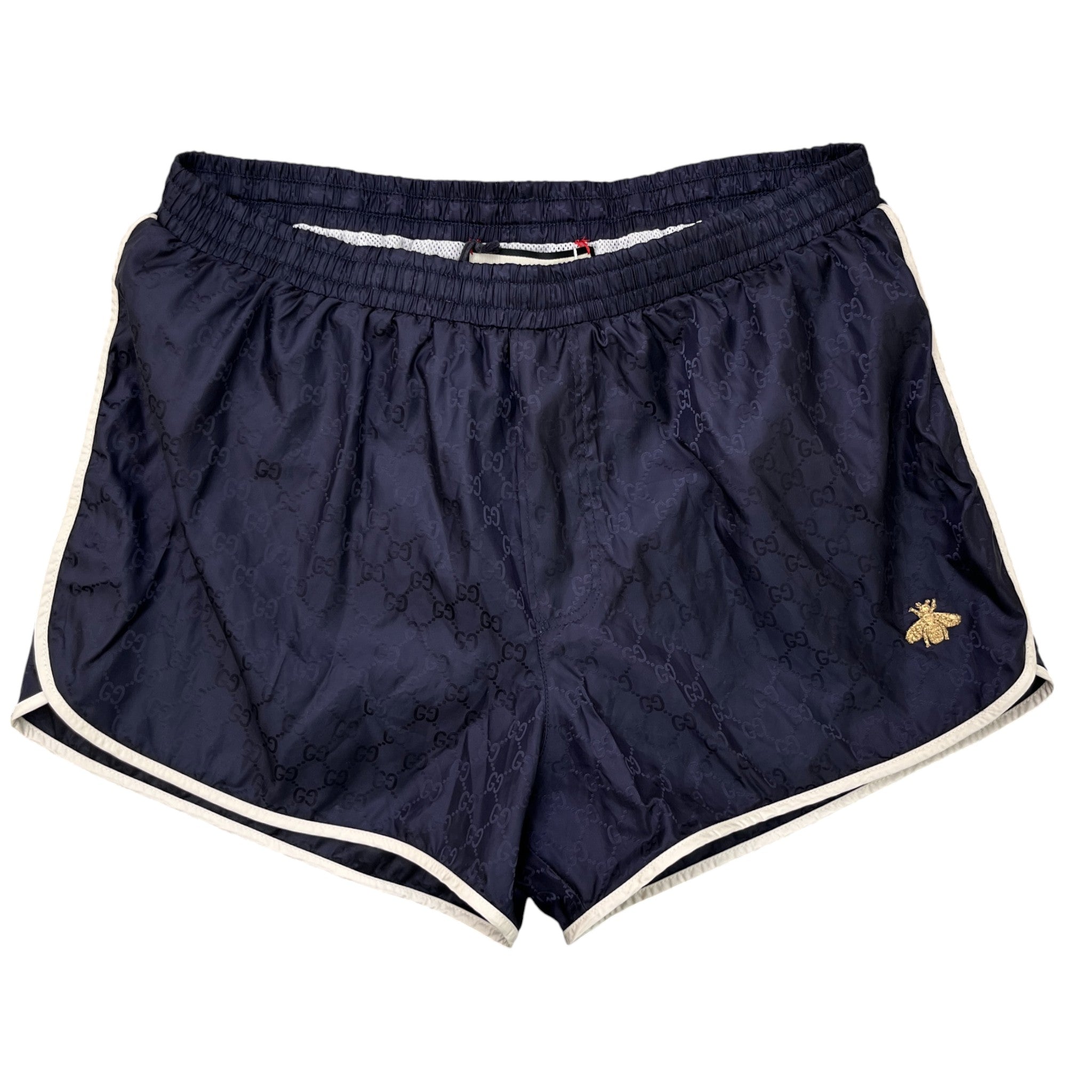 Men's Gg Monogram Swim Shorts Blue Size W30 / IT 46