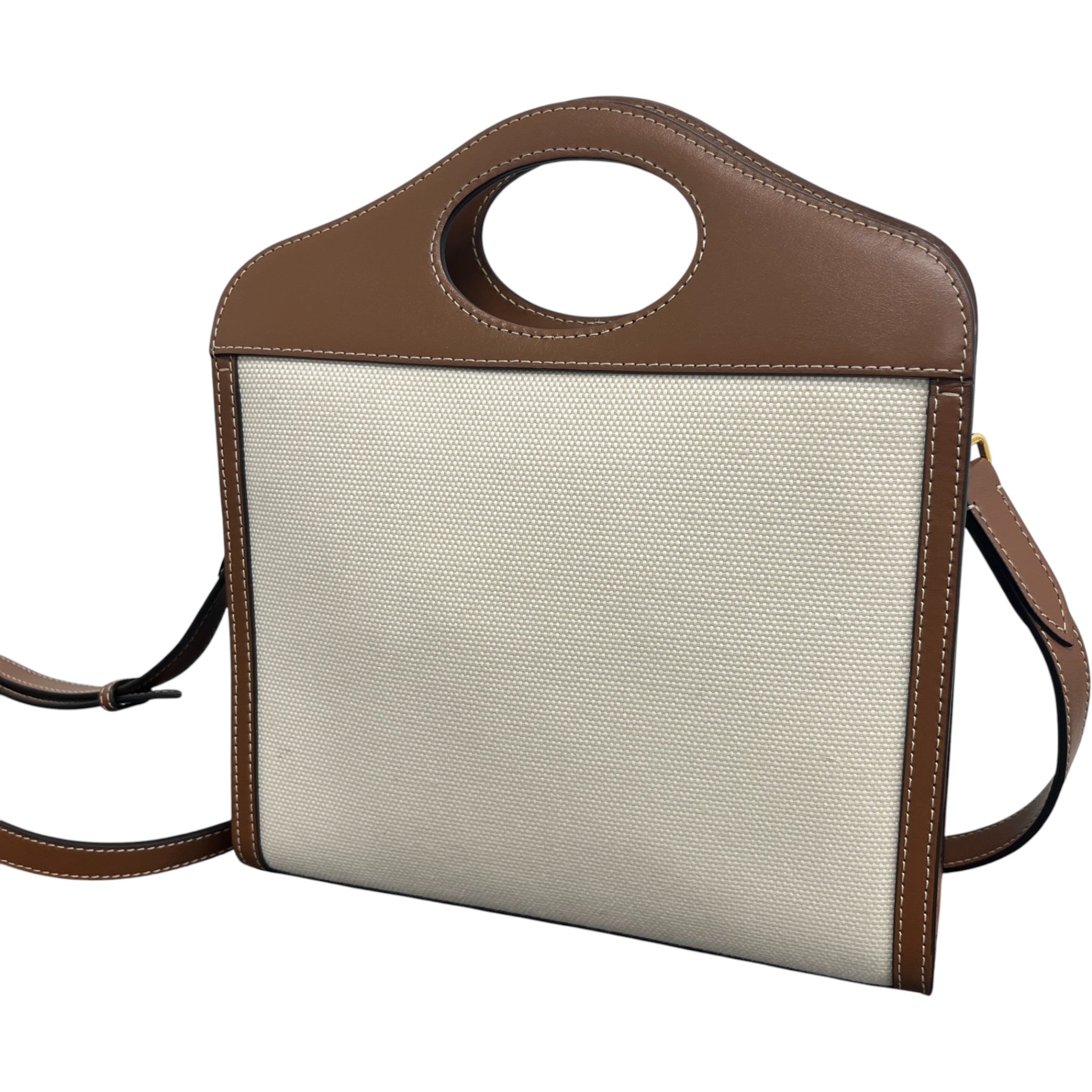 Women's Horseferry Motif Mini Pocket Bag Beige