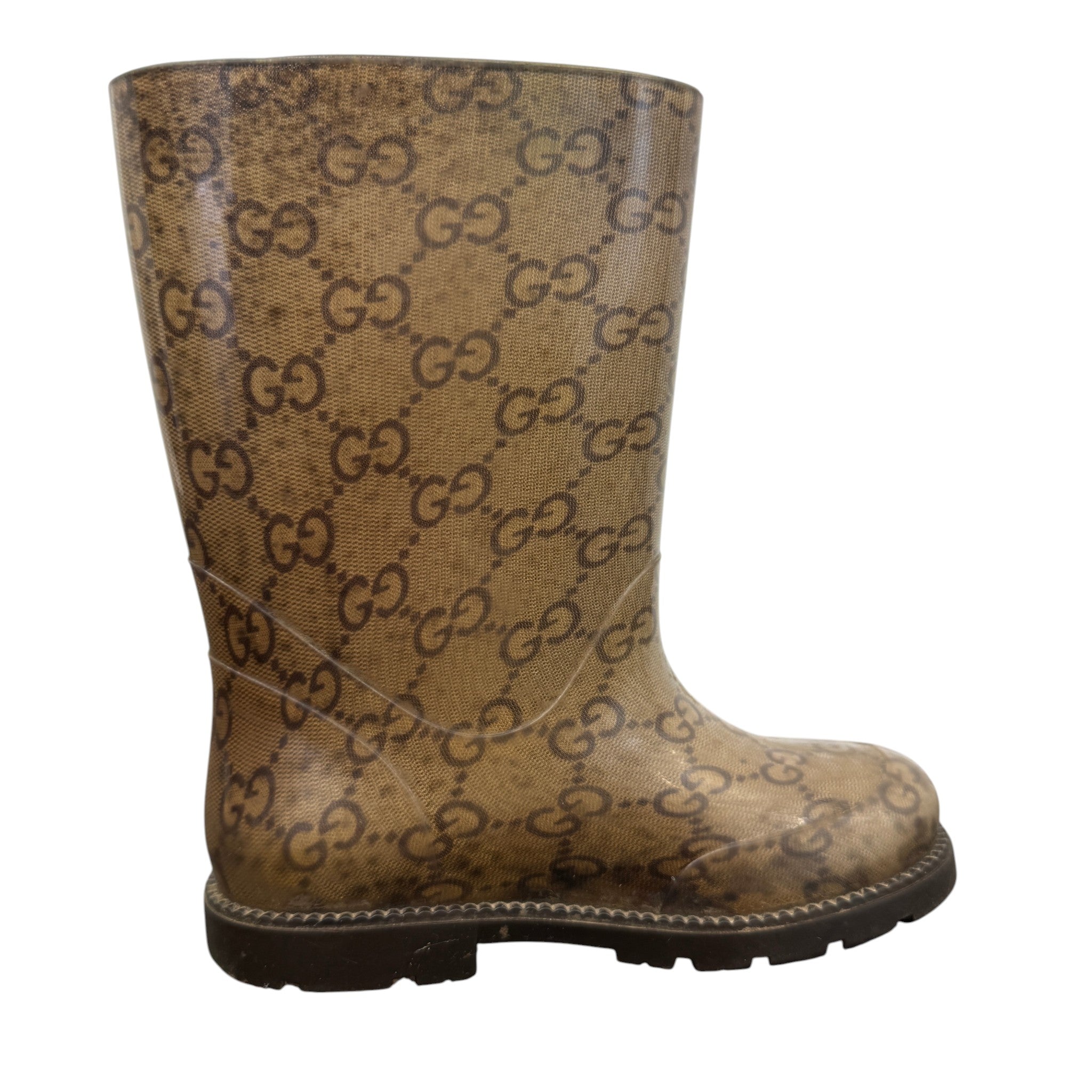 Women's Gg Supreme Kids Size 25 Wellies Beige Size EU 34 / UK 1