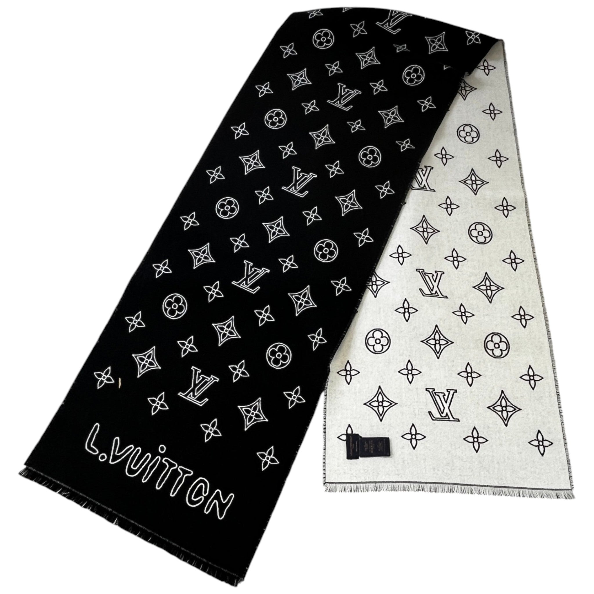 Men's Monogram Blast Scarf Black