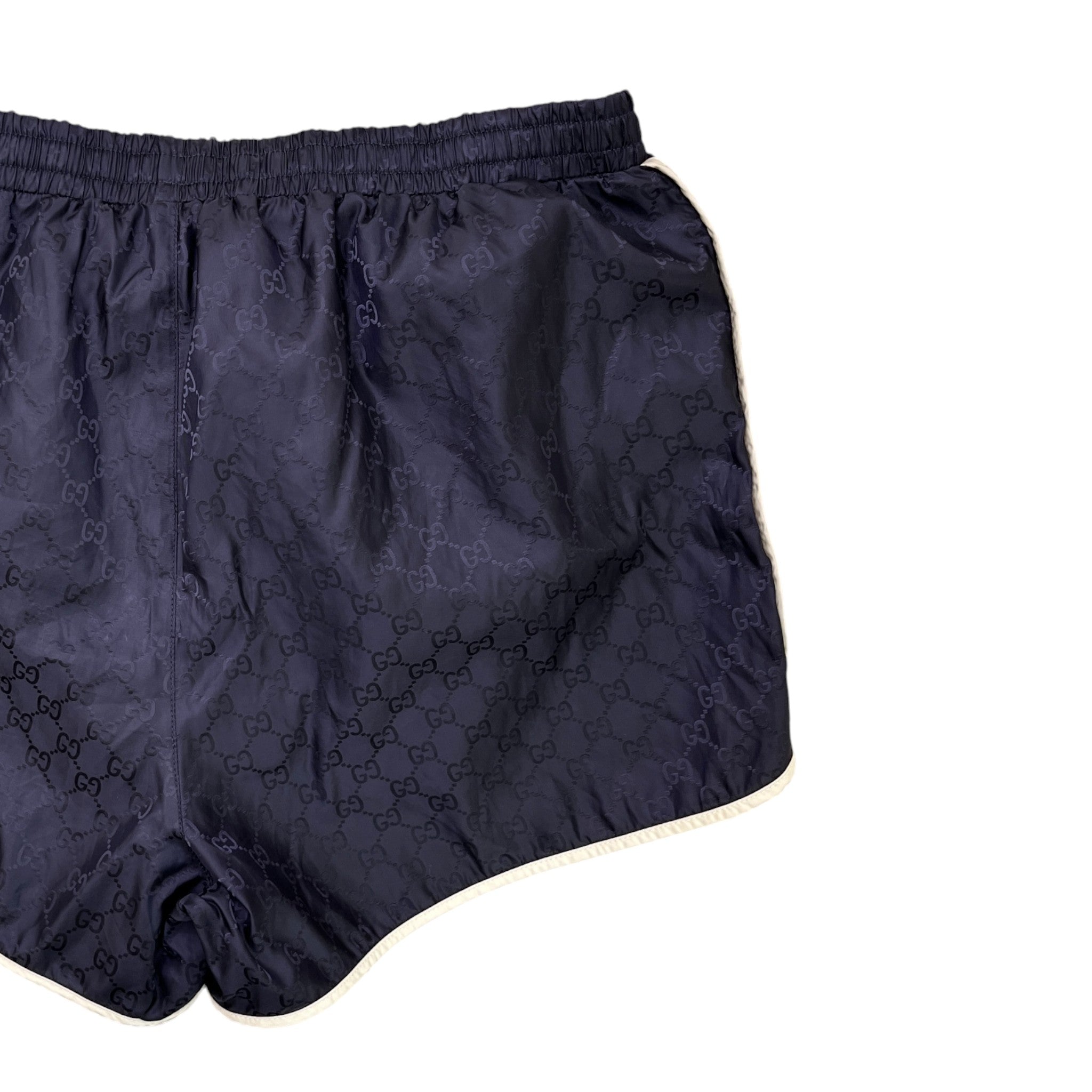 Men's Gg Monogram Swim Shorts Blue Size W30 / IT 46