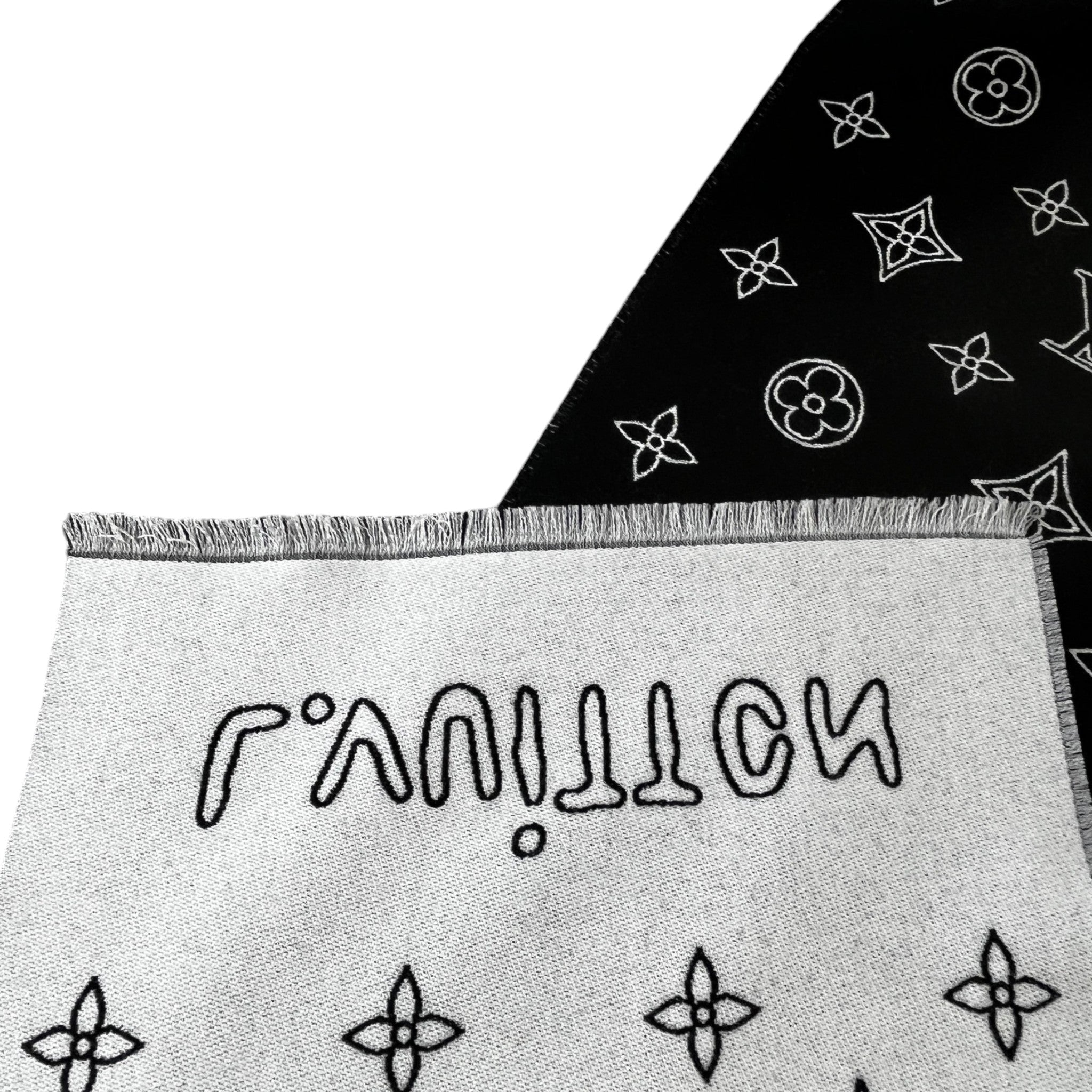 Men's Monogram Blast Scarf Black