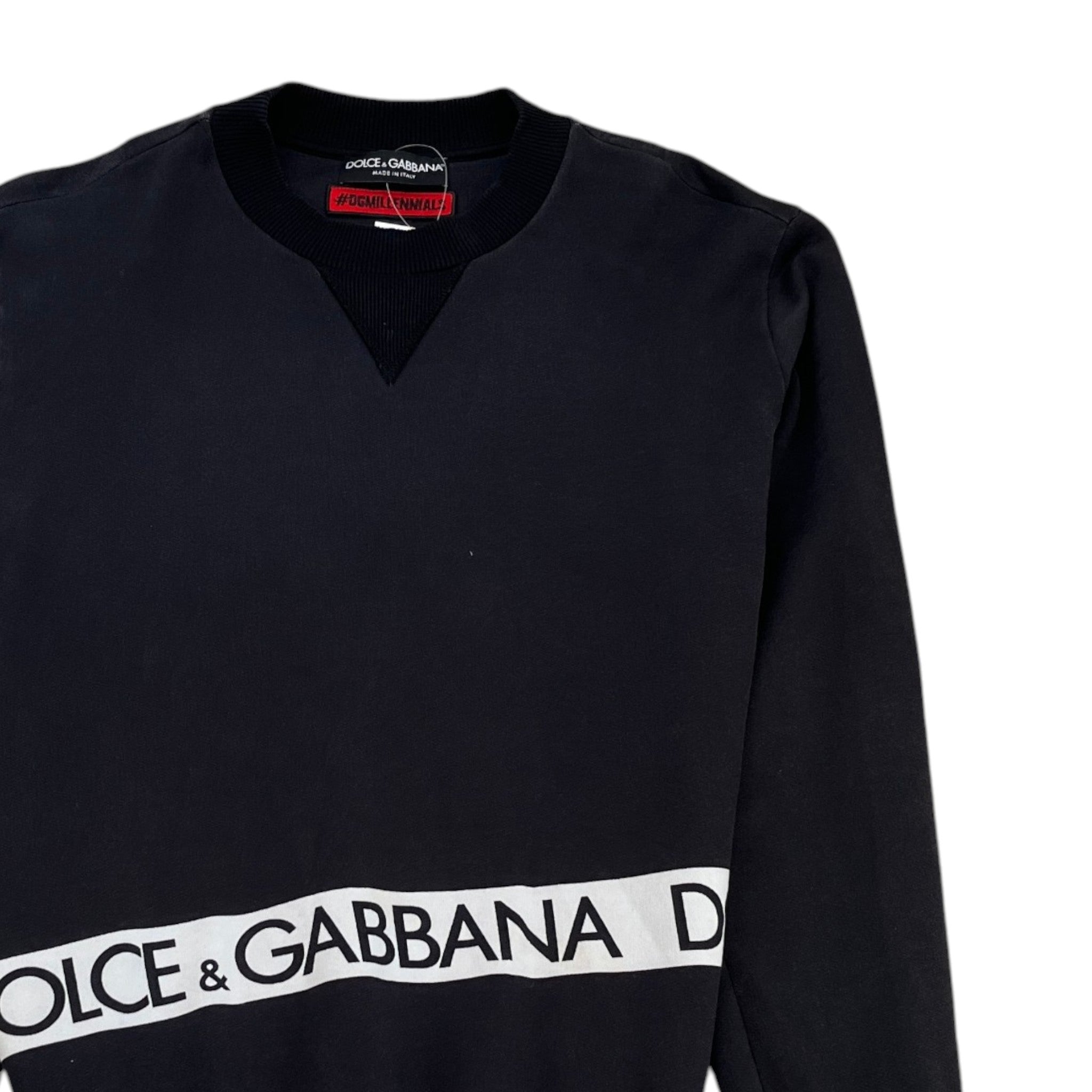 Men's Tape Logo Sweatshirt Navy Size IT 48 / UK M