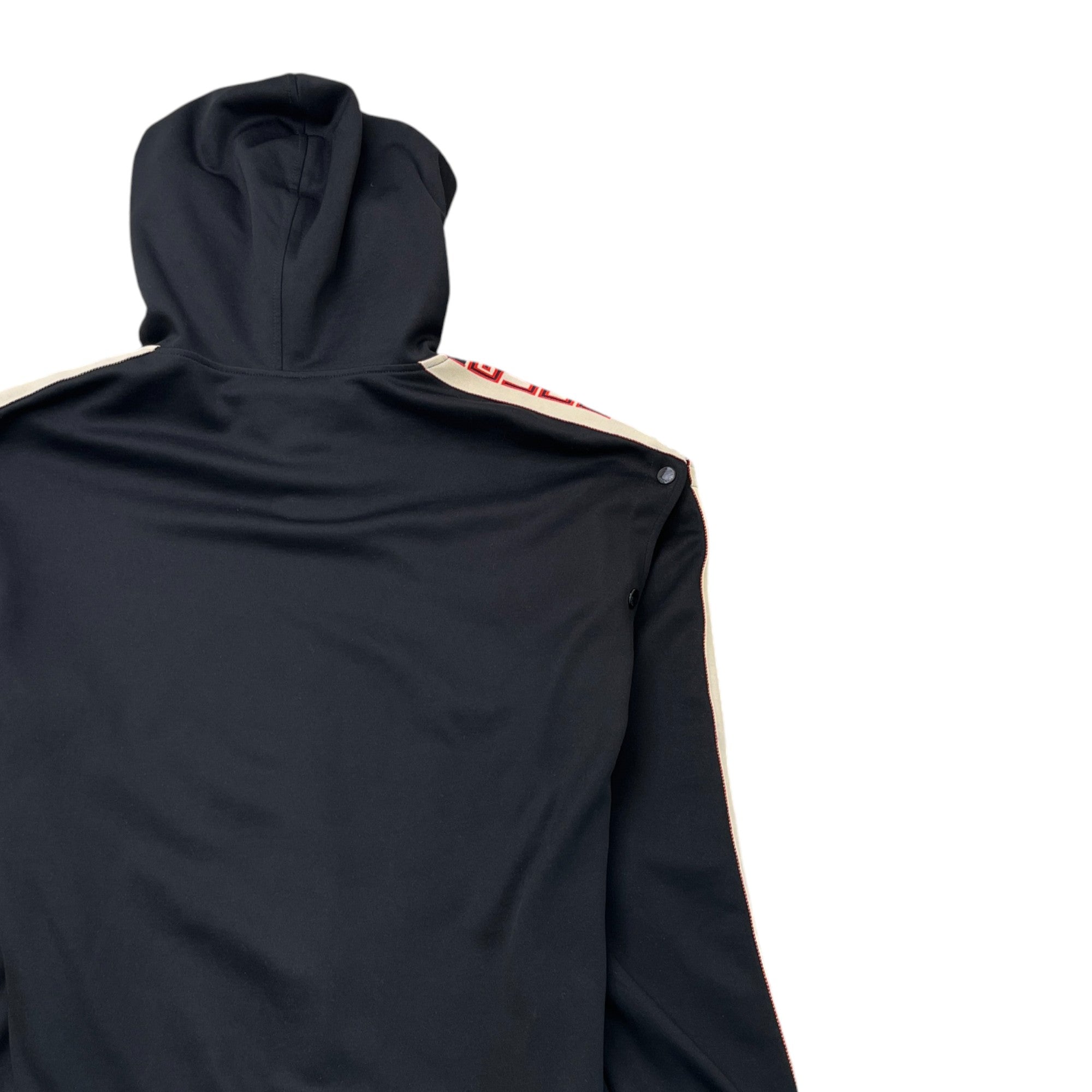 Men's Logo Stripe Hoodie Black Size L