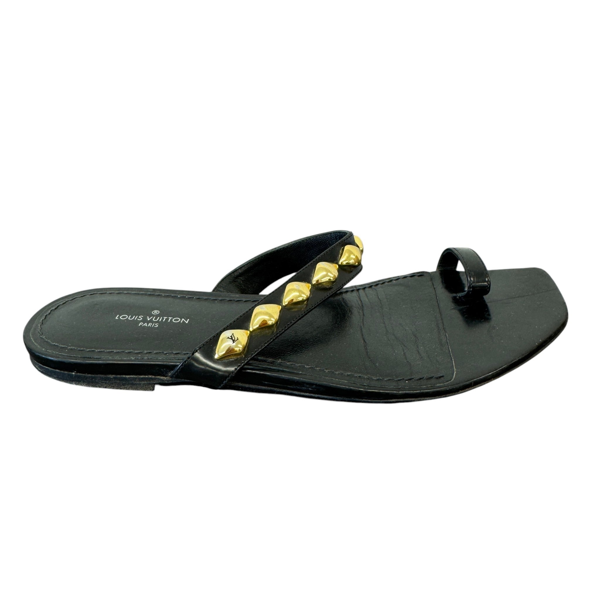 Women's Unchain Toe Ring Flat Sandals Black Size EU 37.5 / UK 4.5
