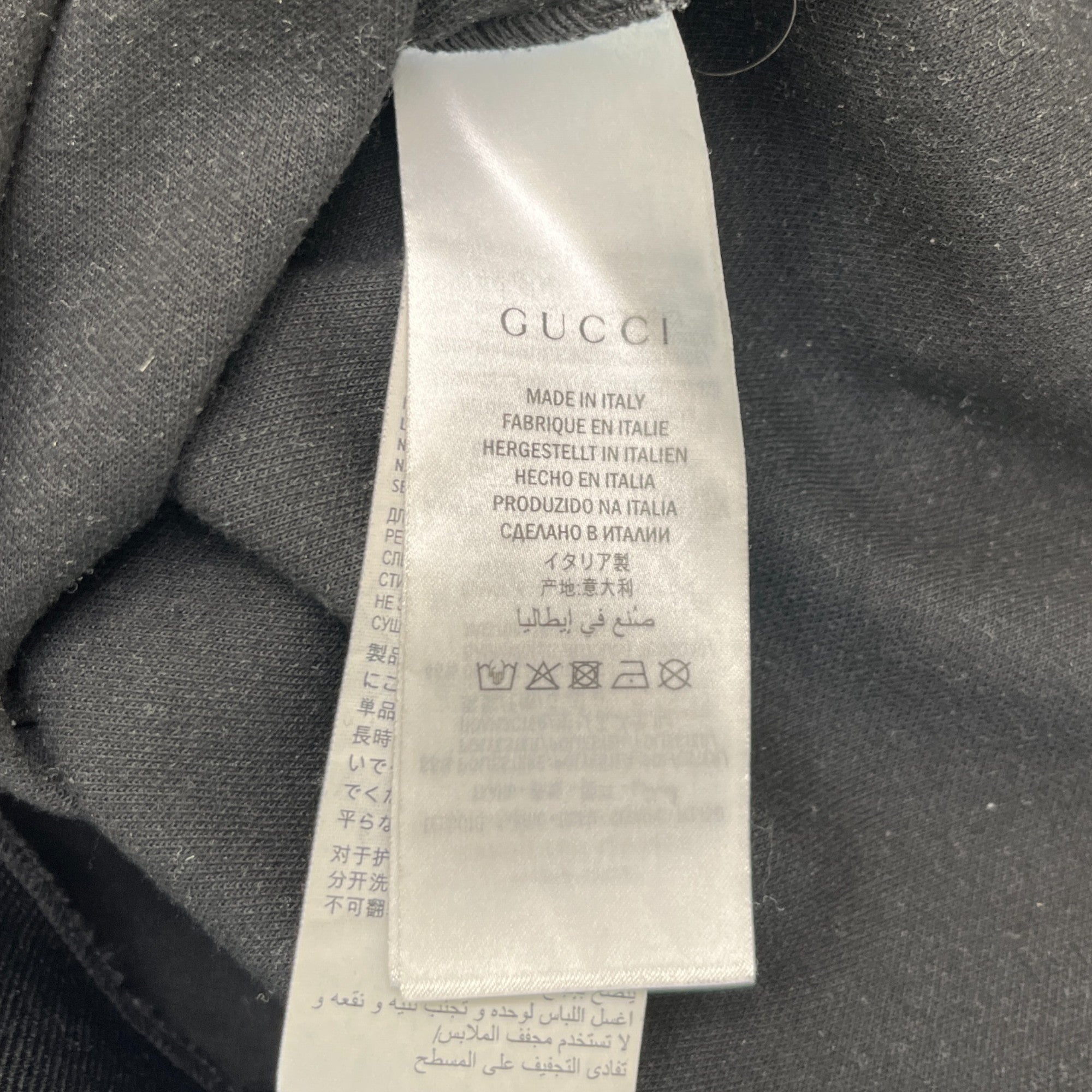 Men's Logo Stripe Hoodie Black Size L