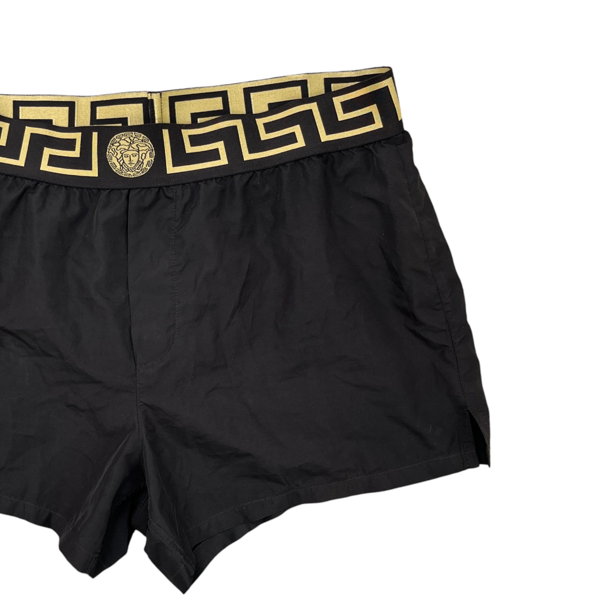 Men's Greca Boarder Swim Shorts Black Size W28 / IT 44