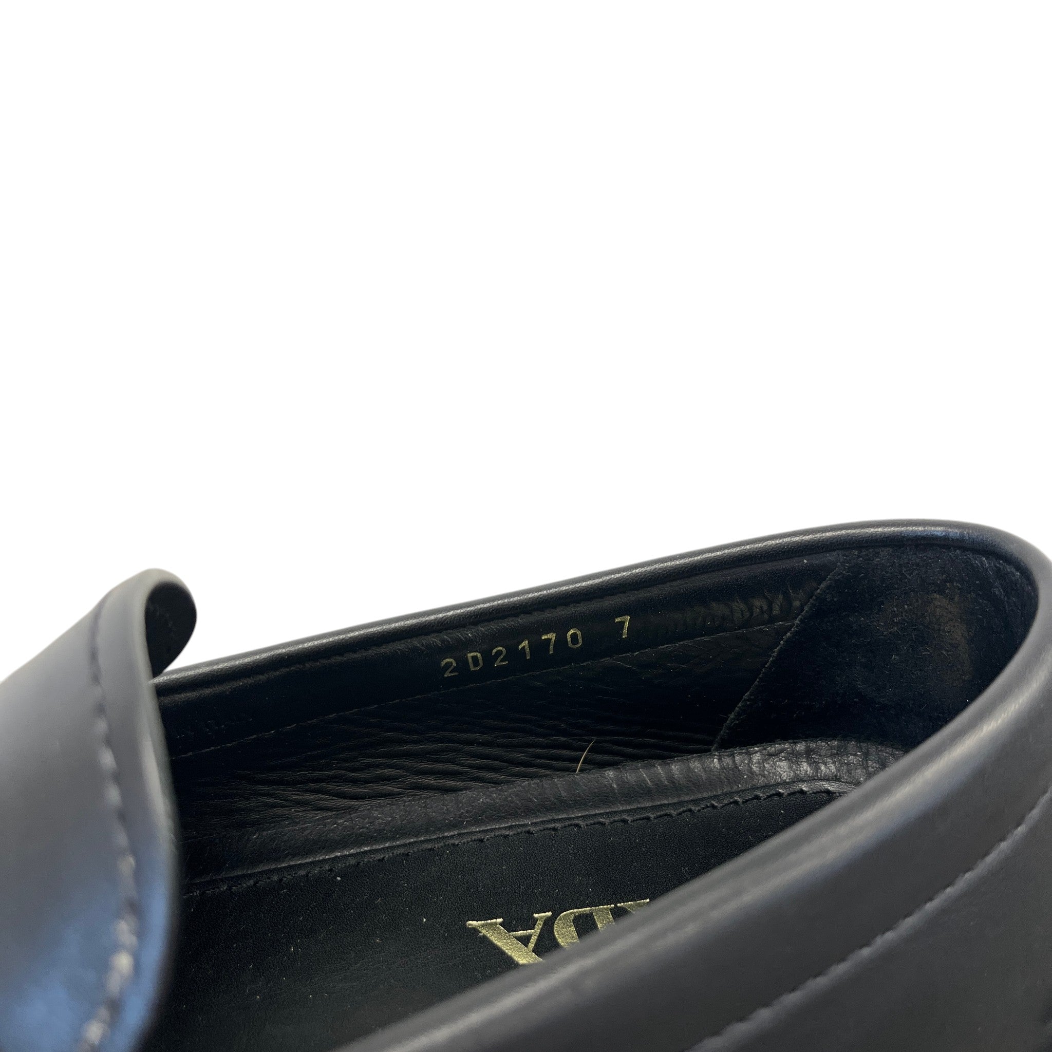 Men's Leather Logo Loafers Black Size EU 41 / UK 7