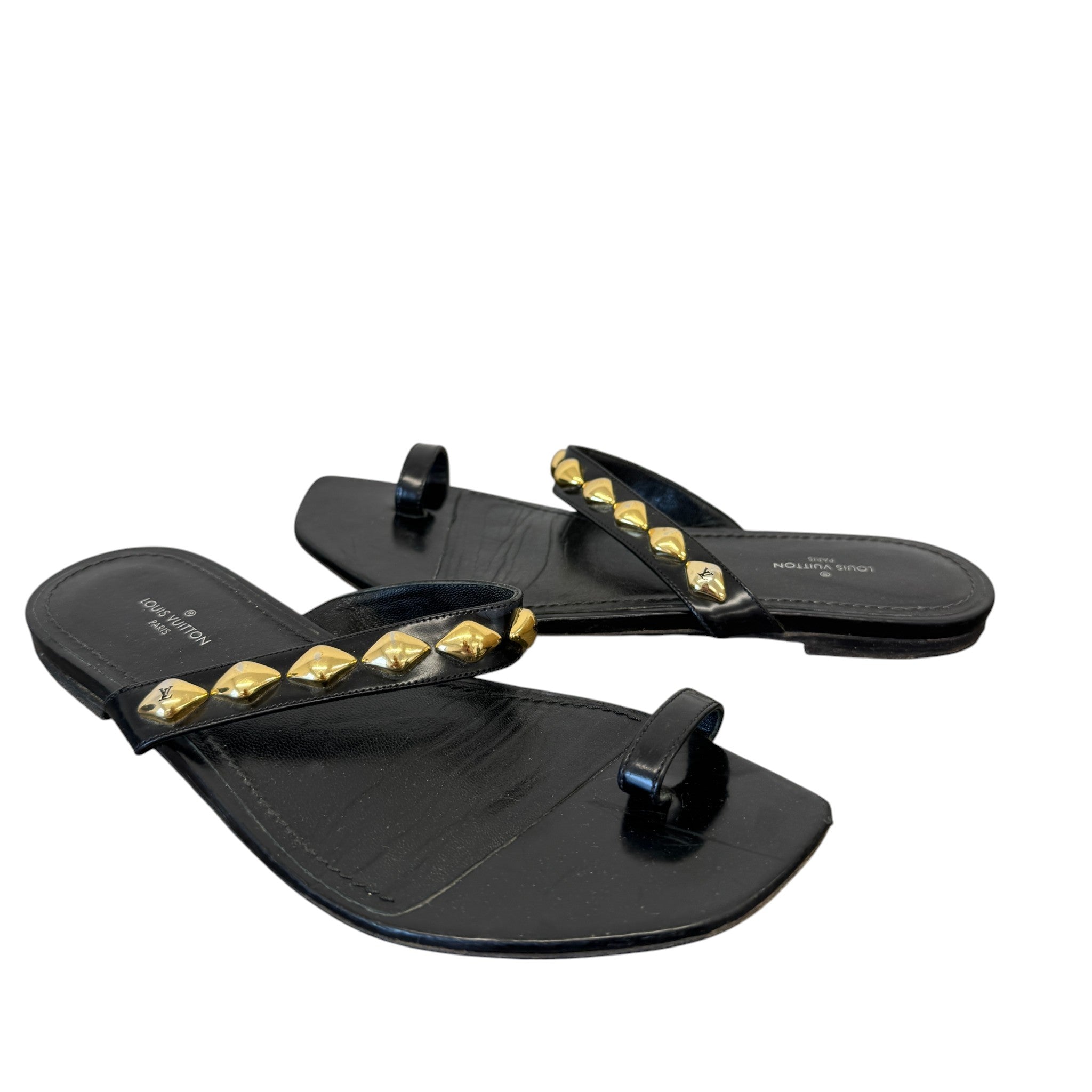 Women's Unchain Toe Ring Flat Sandals Black Size EU 37.5 / UK 4.5