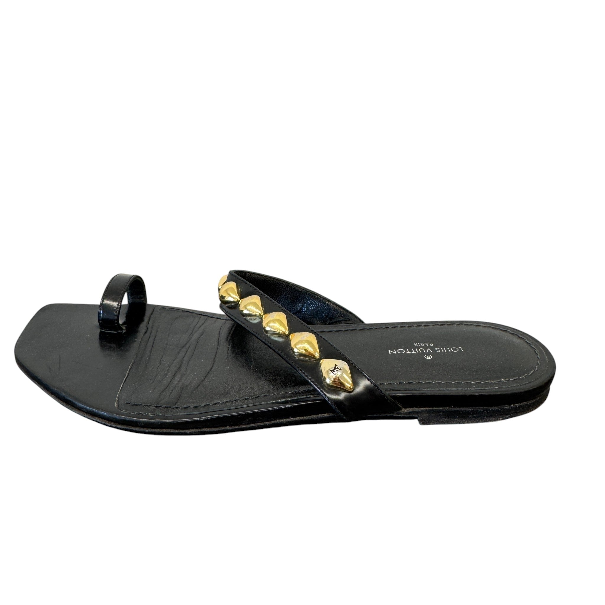 Women's Unchain Toe Ring Flat Sandals Black Size EU 37.5 / UK 4.5