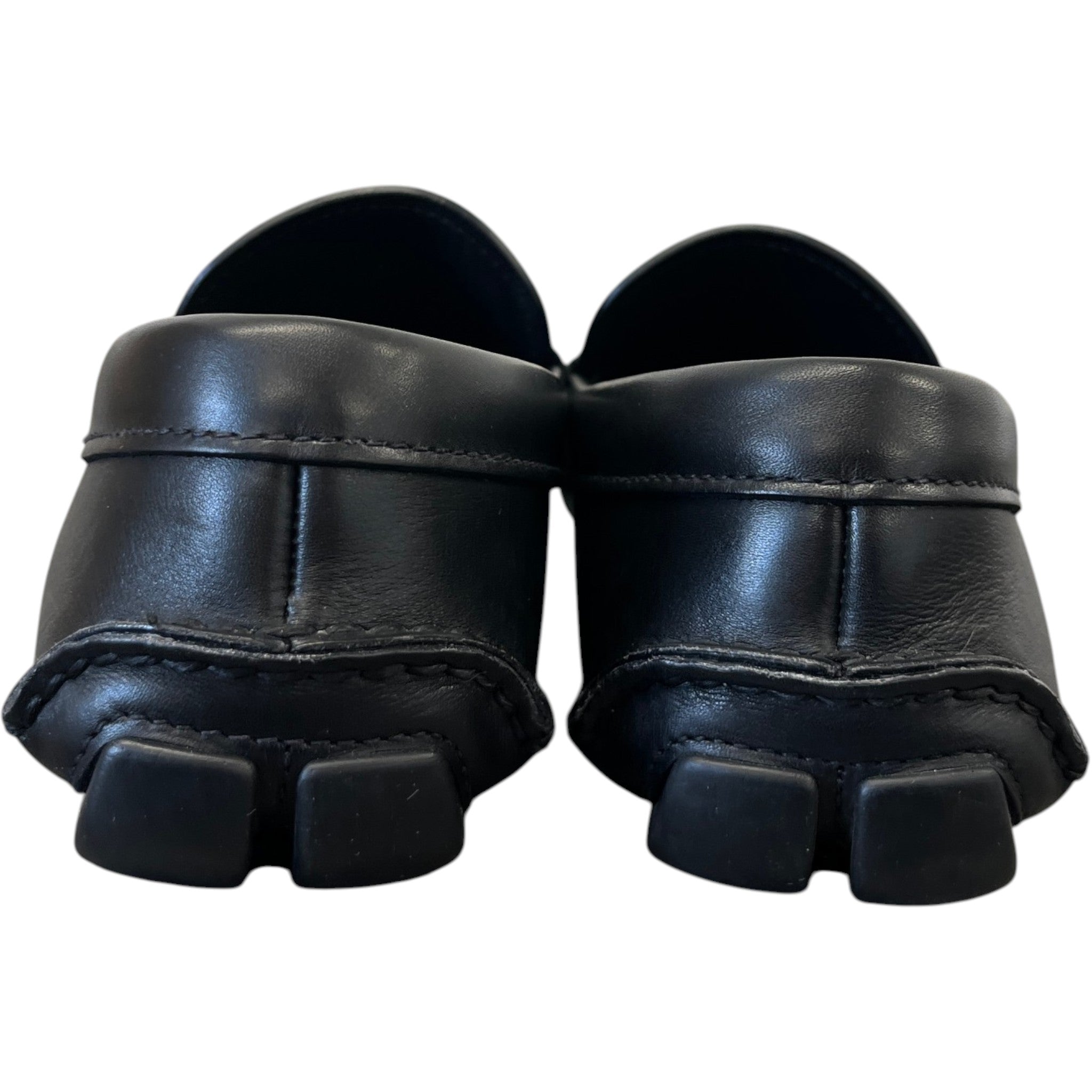 Men's Leather Logo Loafers Black Size EU 41 / UK 7