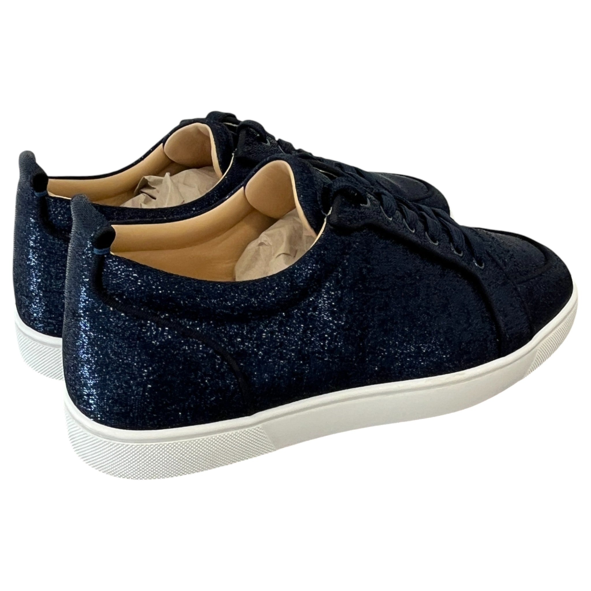 Men's Orlato Flat Glitter Low Trainers Blue Size EU 44 / UK 10