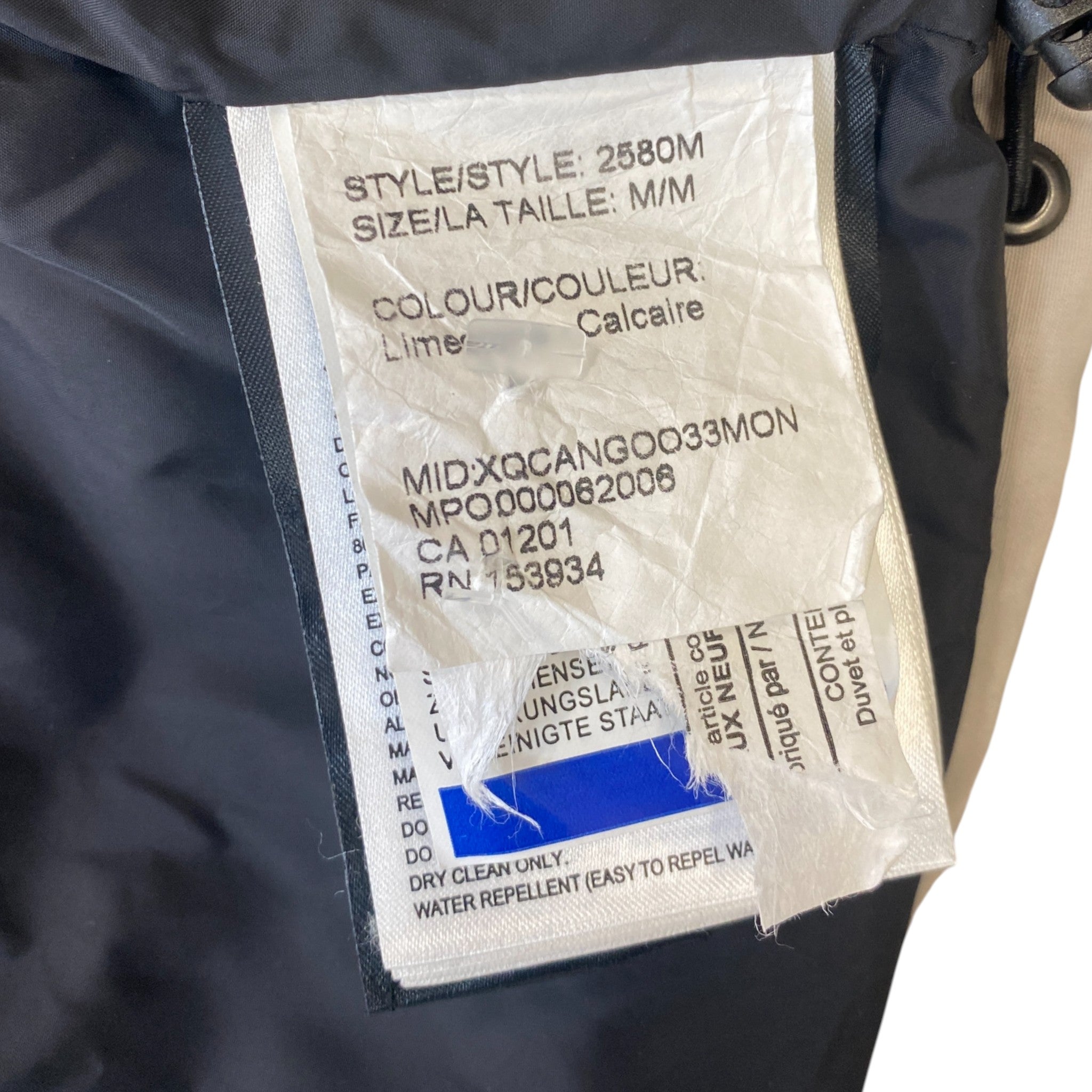 Men's Emory Parka Down Jacket Beige Size M