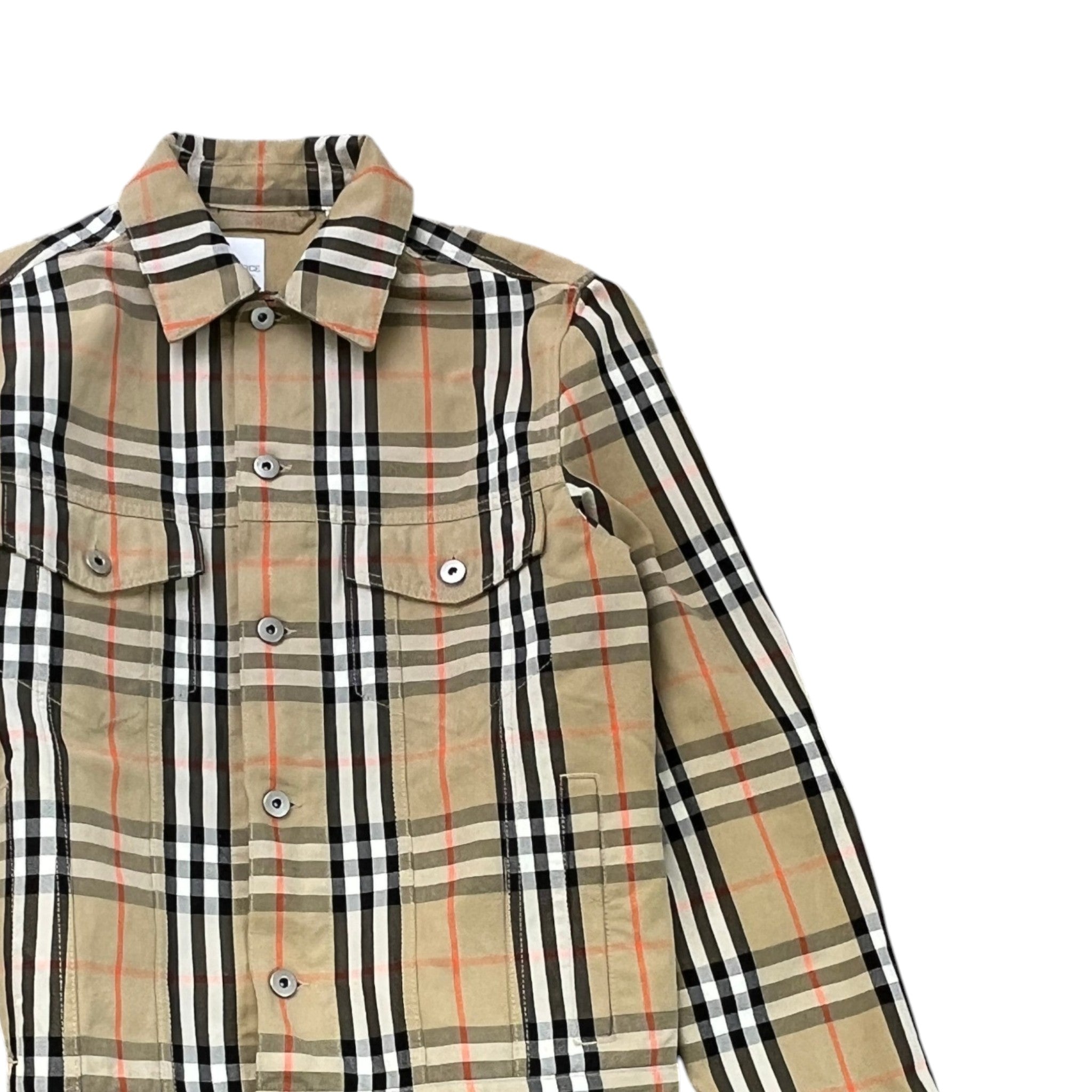Men's Checked Jacket Beige Size S