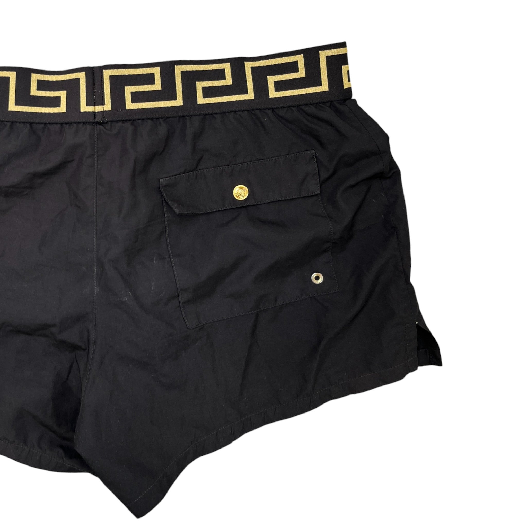 Men's Greca Boarder Swim Shorts Black Size W28 / IT 44
