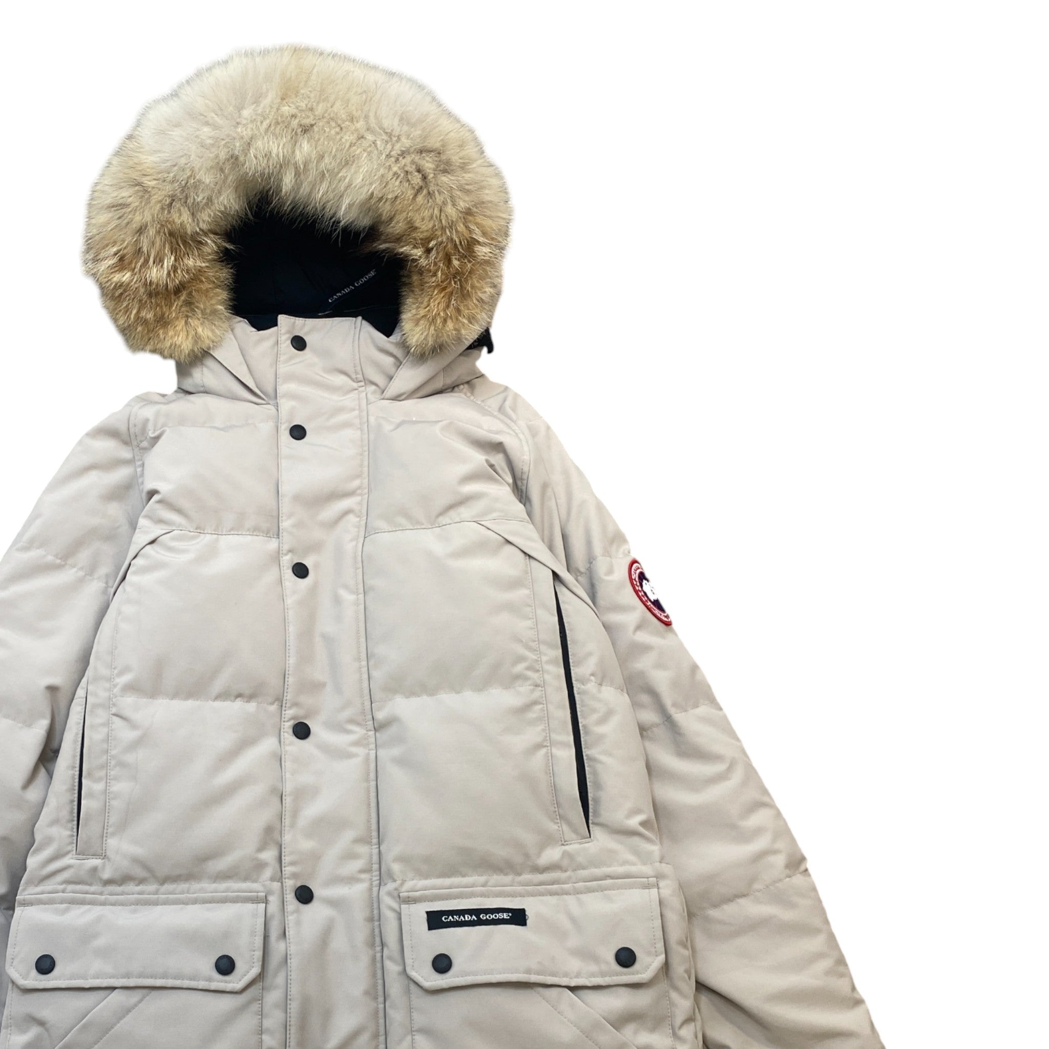 Men's Emory Parka Down Jacket Beige Size M