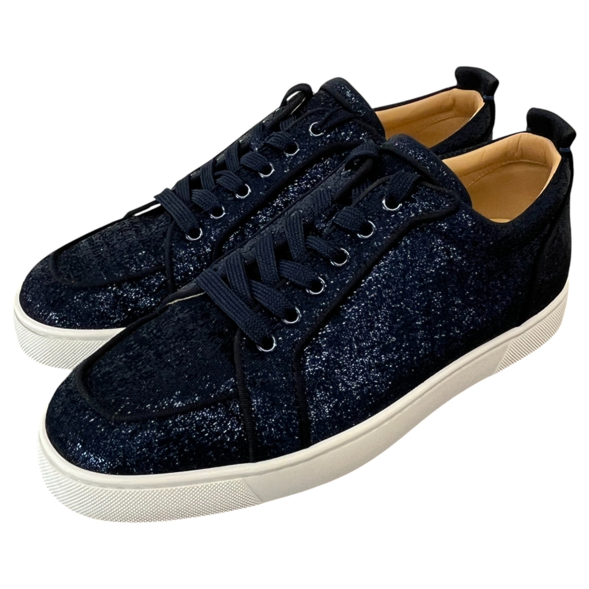 Men's Orlato Flat Glitter Low Trainers Blue Size EU 44 / UK 10