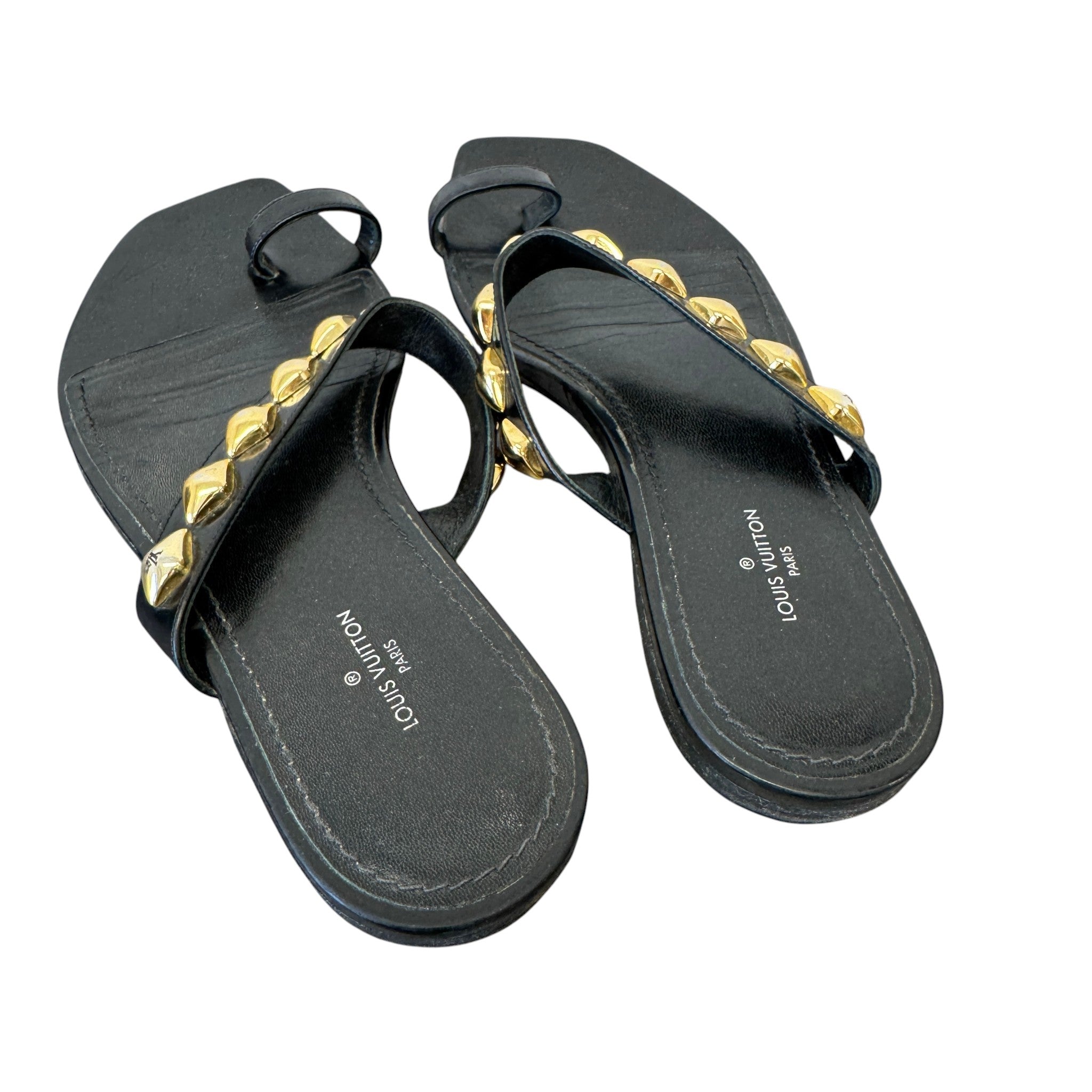 Women's Unchain Toe Ring Flat Sandals Black Size EU 37.5 / UK 4.5
