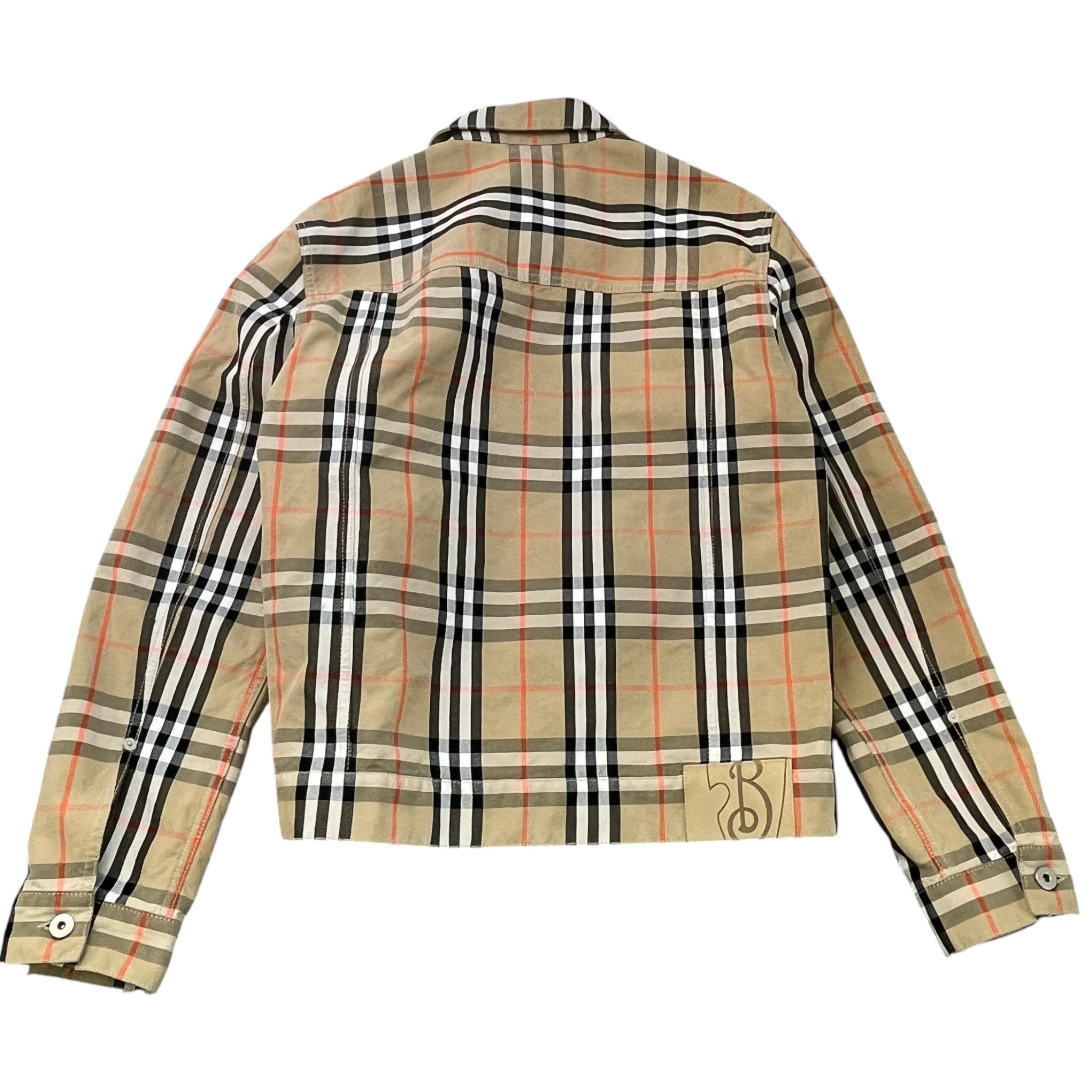Men's Checked Jacket Beige Size S