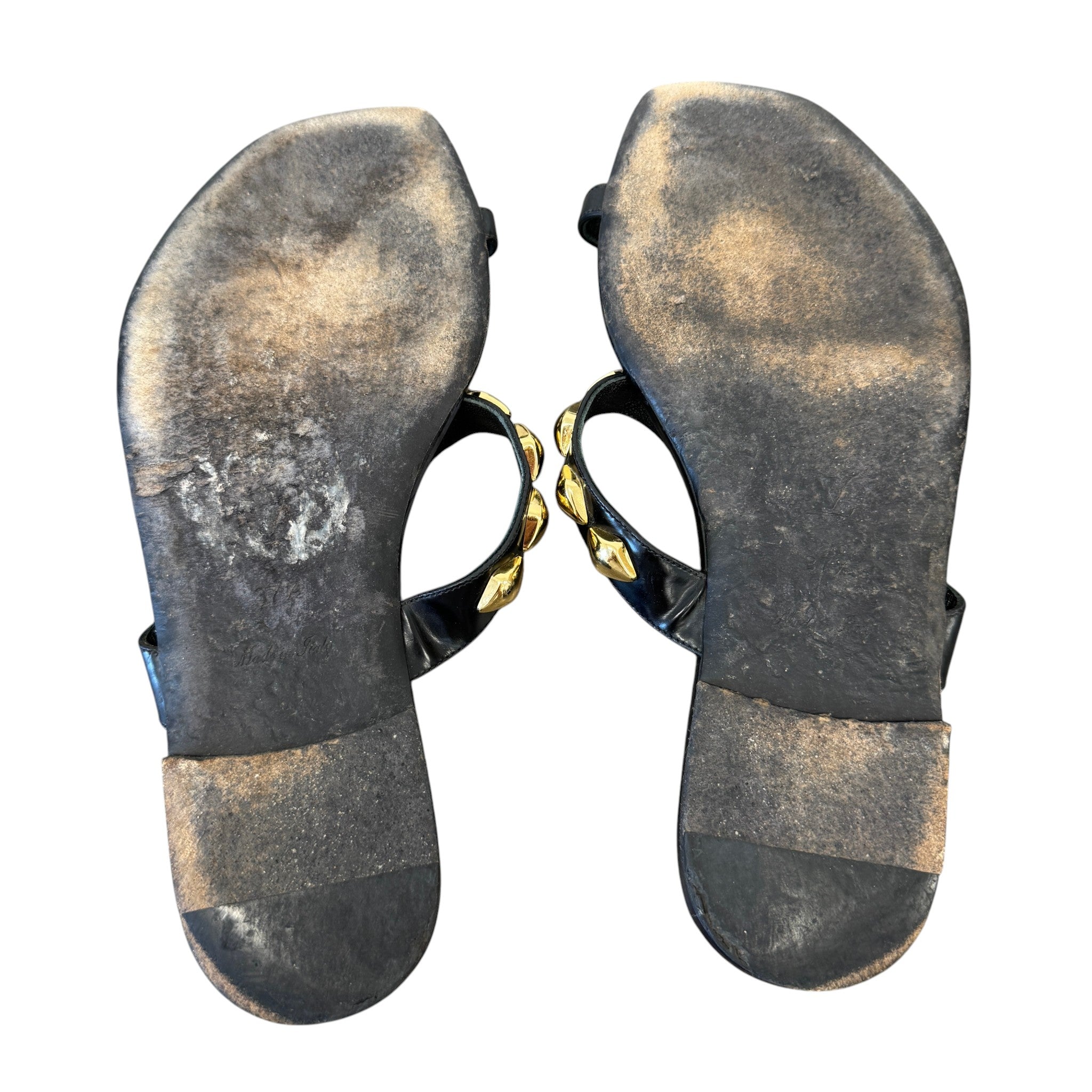 Women's Unchain Toe Ring Flat Sandals Black Size EU 37.5 / UK 4.5