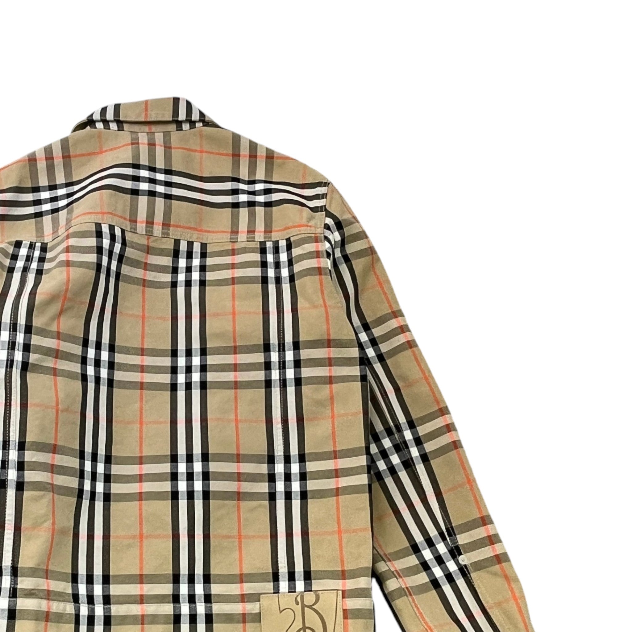 Men's Checked Jacket Beige Size S