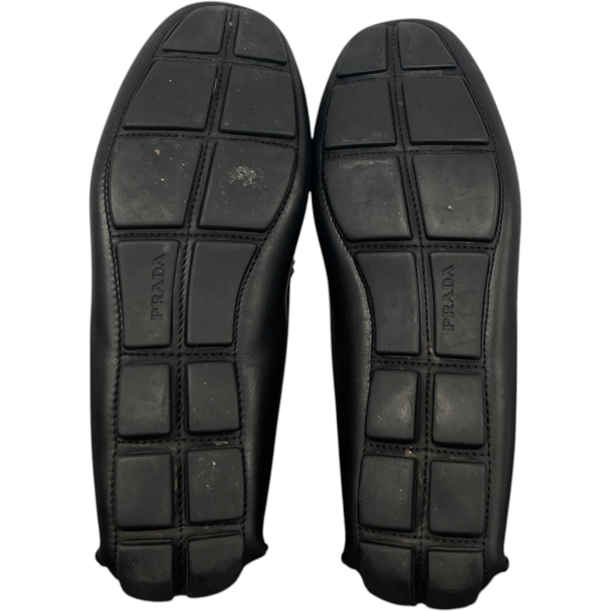 Men's Leather Logo Loafers Black Size EU 41 / UK 7