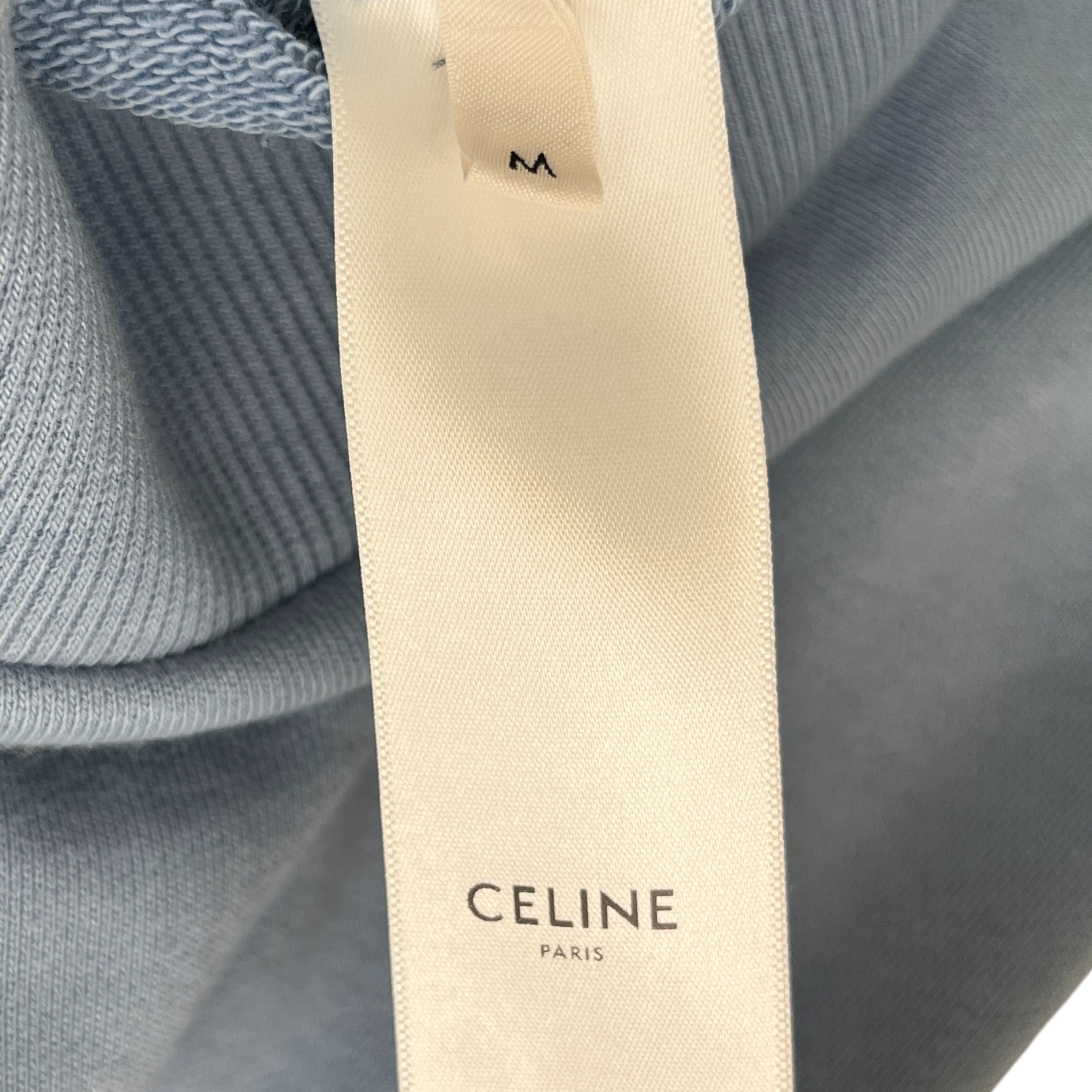 Men's Logo Print Hoodie Blue Size M