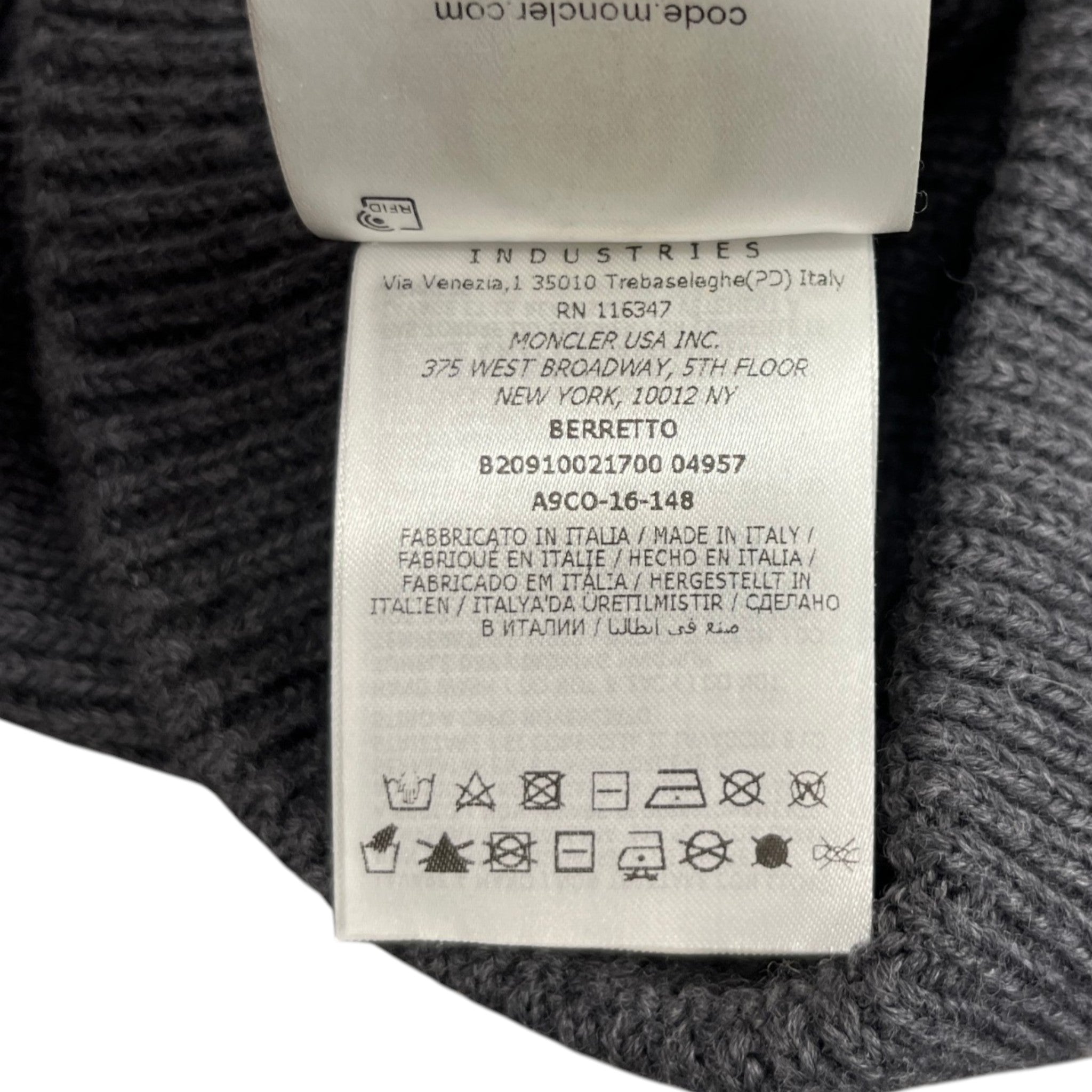 Men's Berretto Hat Grey