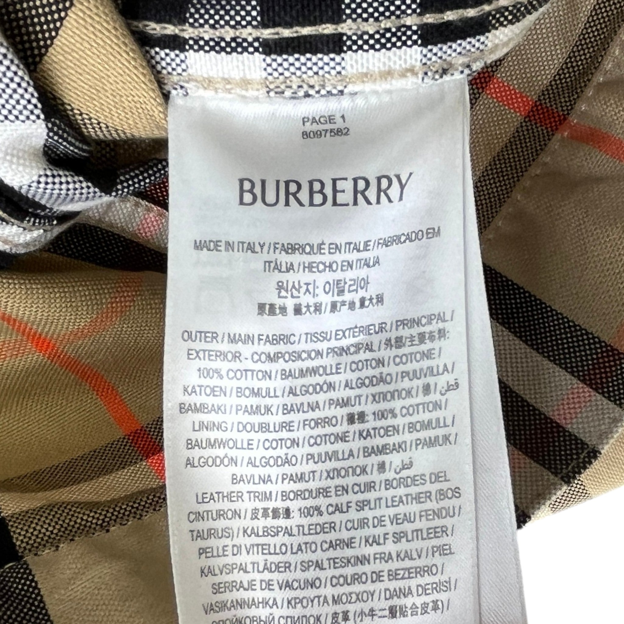 Men's Checked Jacket Beige Size S
